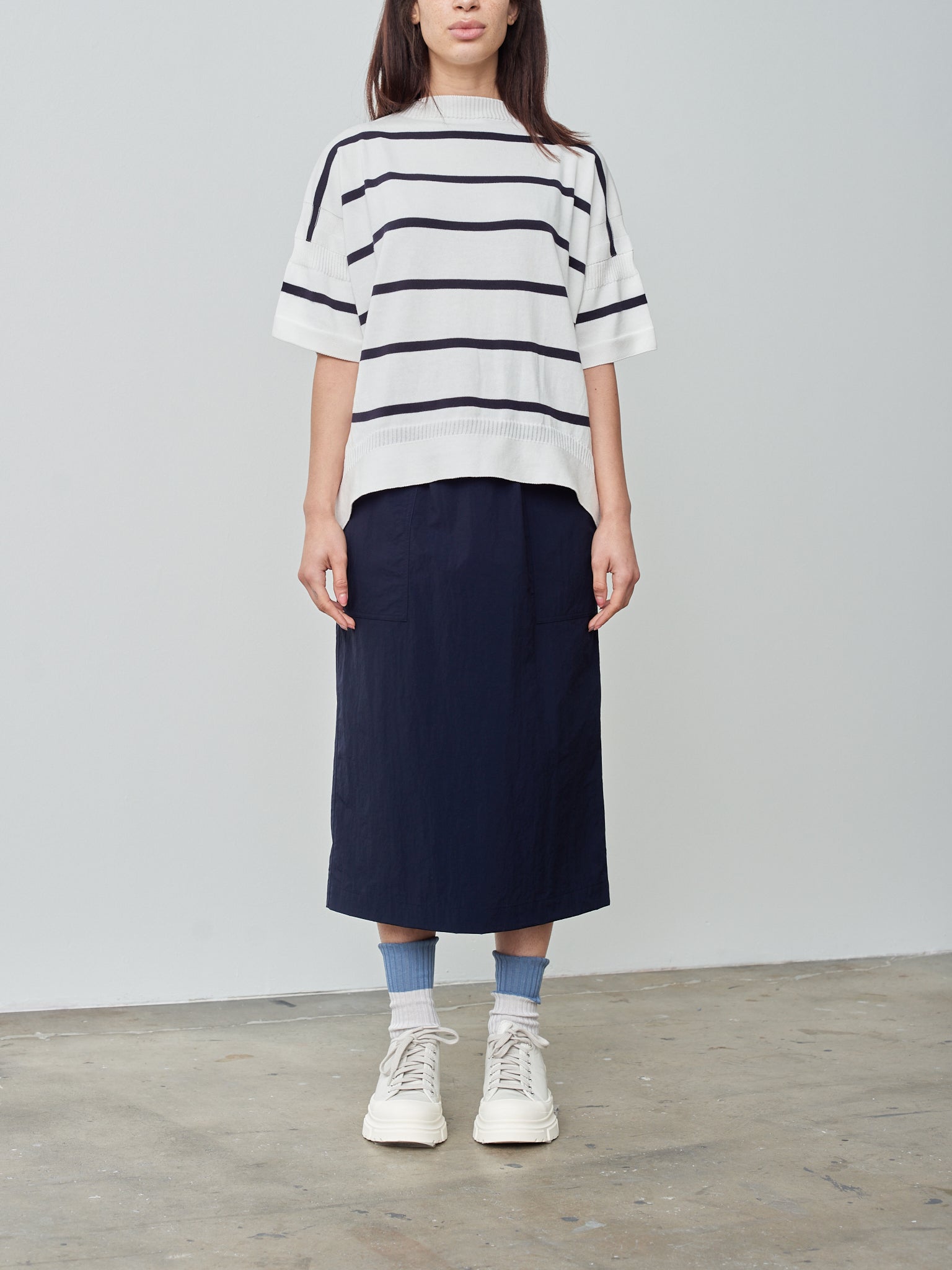 Namu Shop - Nicholson & Nicholson ISLAND Knit - White/Navy