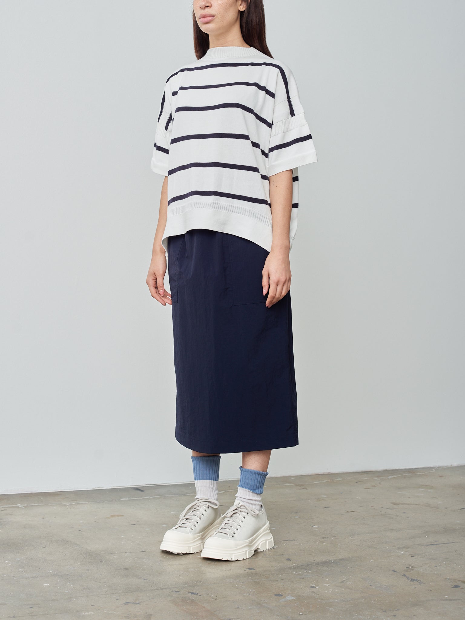 Namu Shop - Nicholson & Nicholson ISLAND Knit - White/Navy