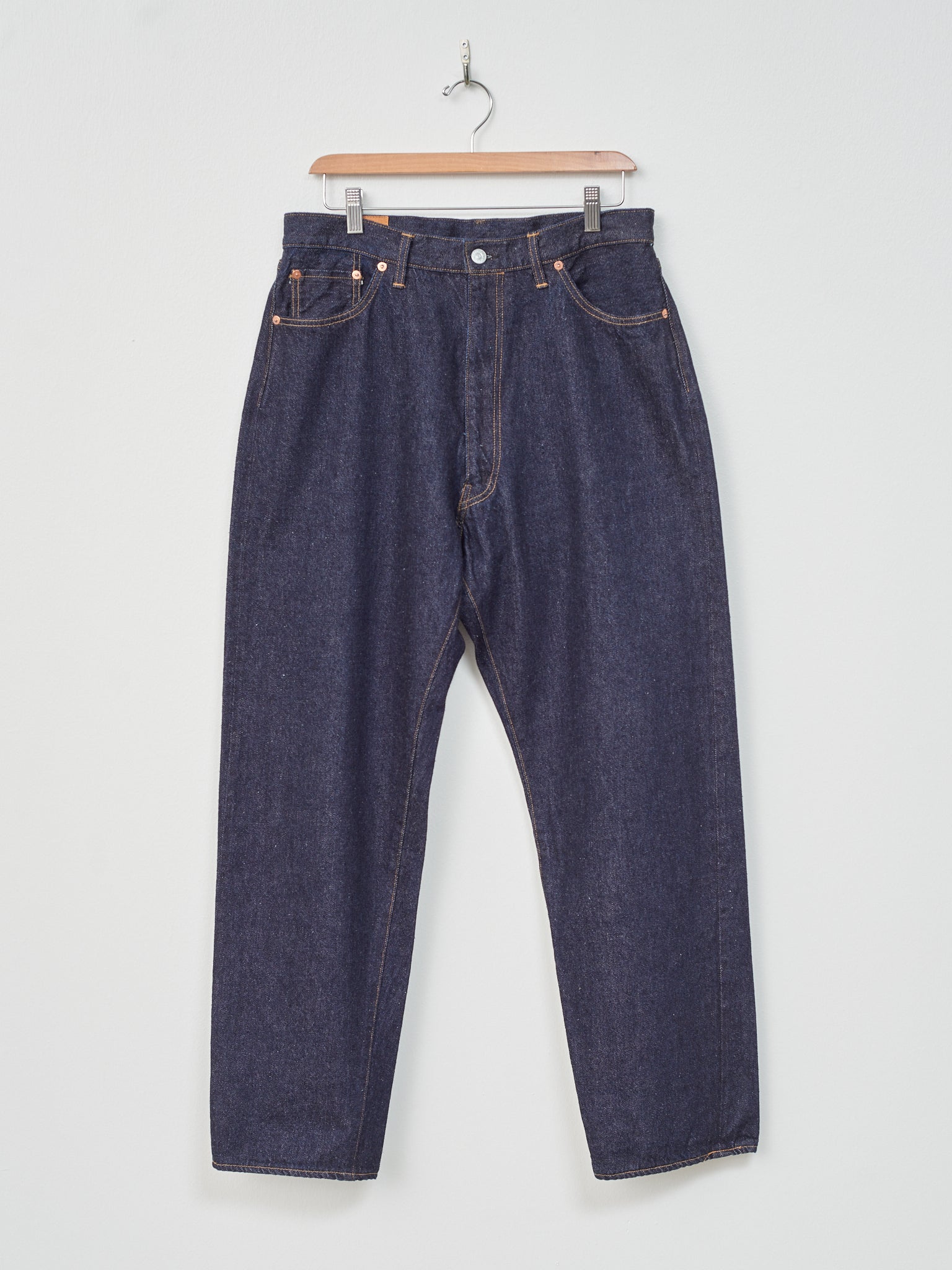 Namu Shop - Kaptain Sunshine 5P Zipper Front Denim Pants - Indigo One Wash