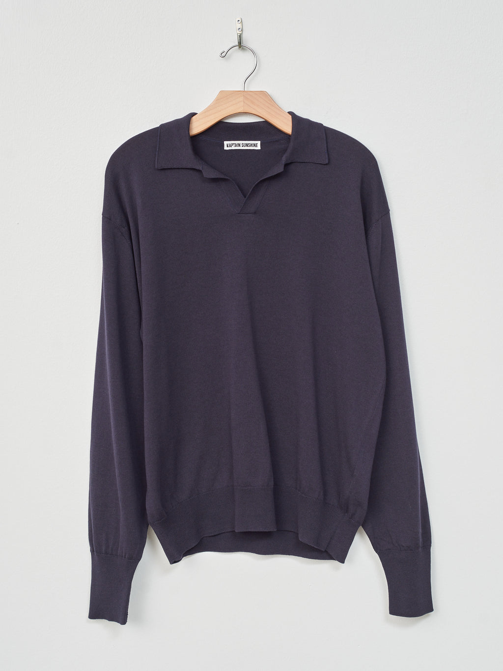 Namu Shop - Kaptain Sunshine Cotton Knit Skipper Shirt - Navy