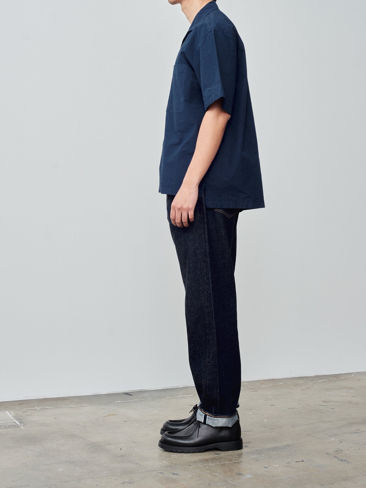 Namu Shop - Yoko Sakamoto Open Collar Shirt - Navy