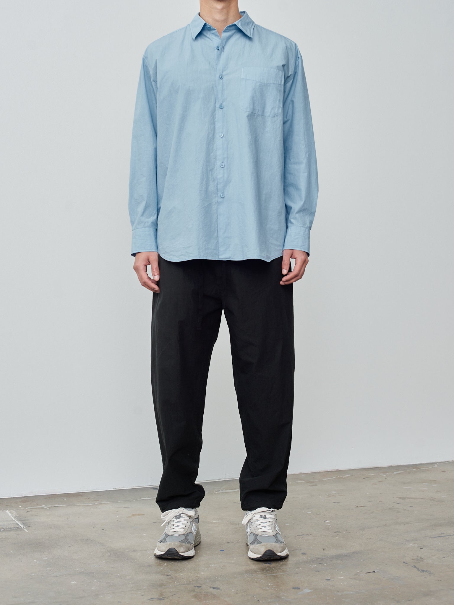 Namu Shop - Yoko Sakamoto Regular Collar Shirt - Sky Blue