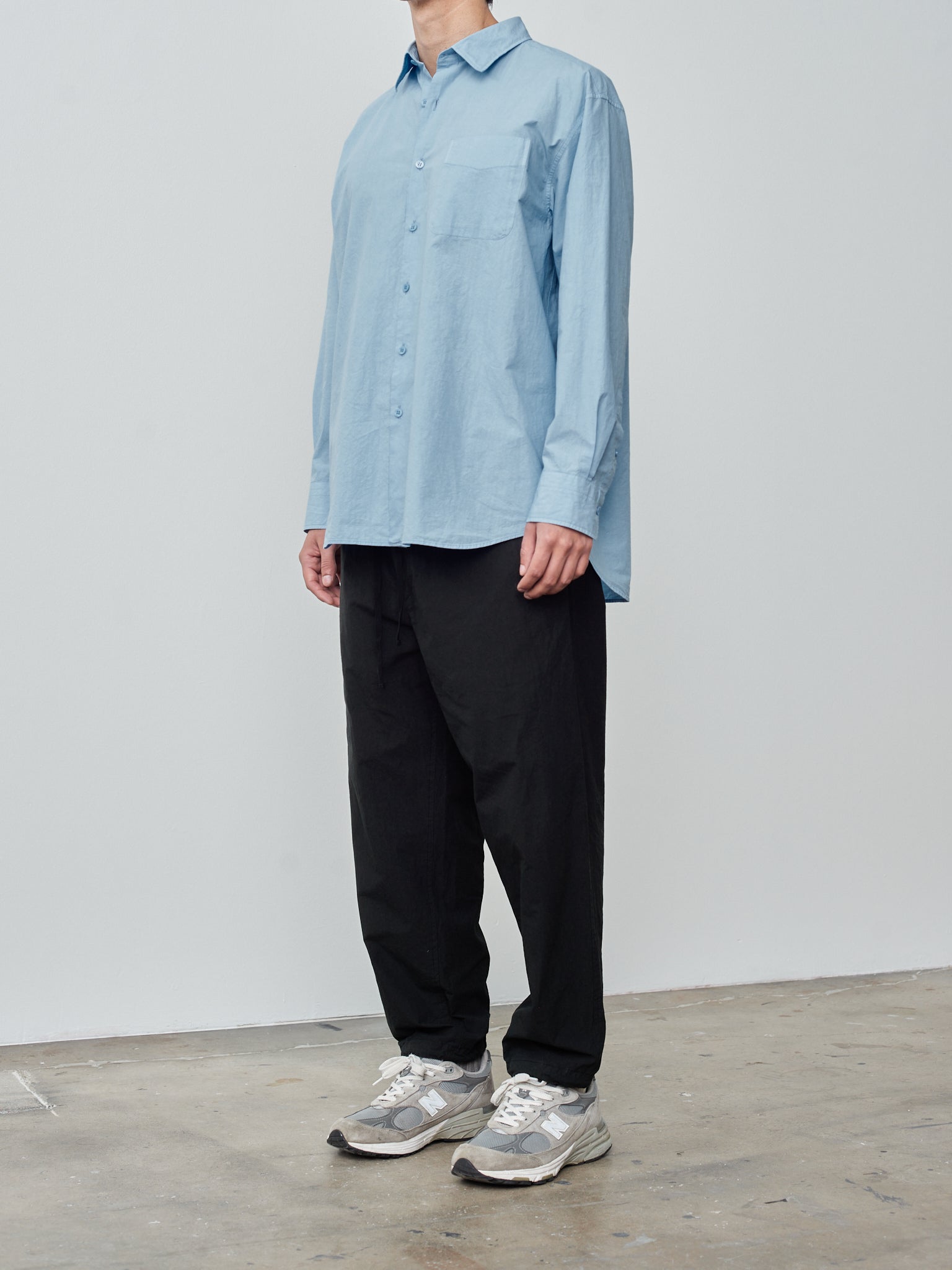 Namu Shop - Yoko Sakamoto Regular Collar Shirt - Sky Blue