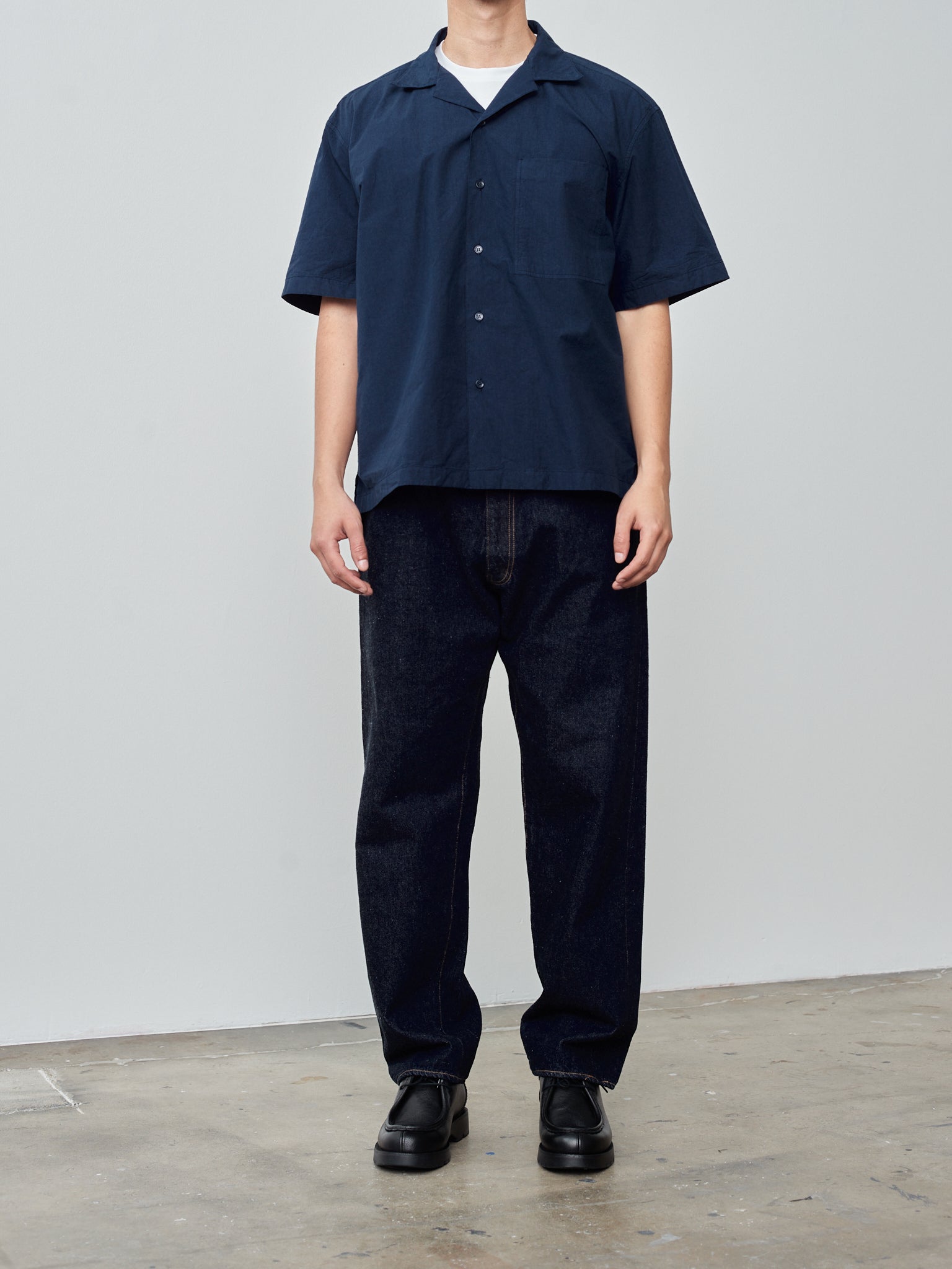 Namu Shop - Yoko Sakamoto Open Collar Shirt - Navy