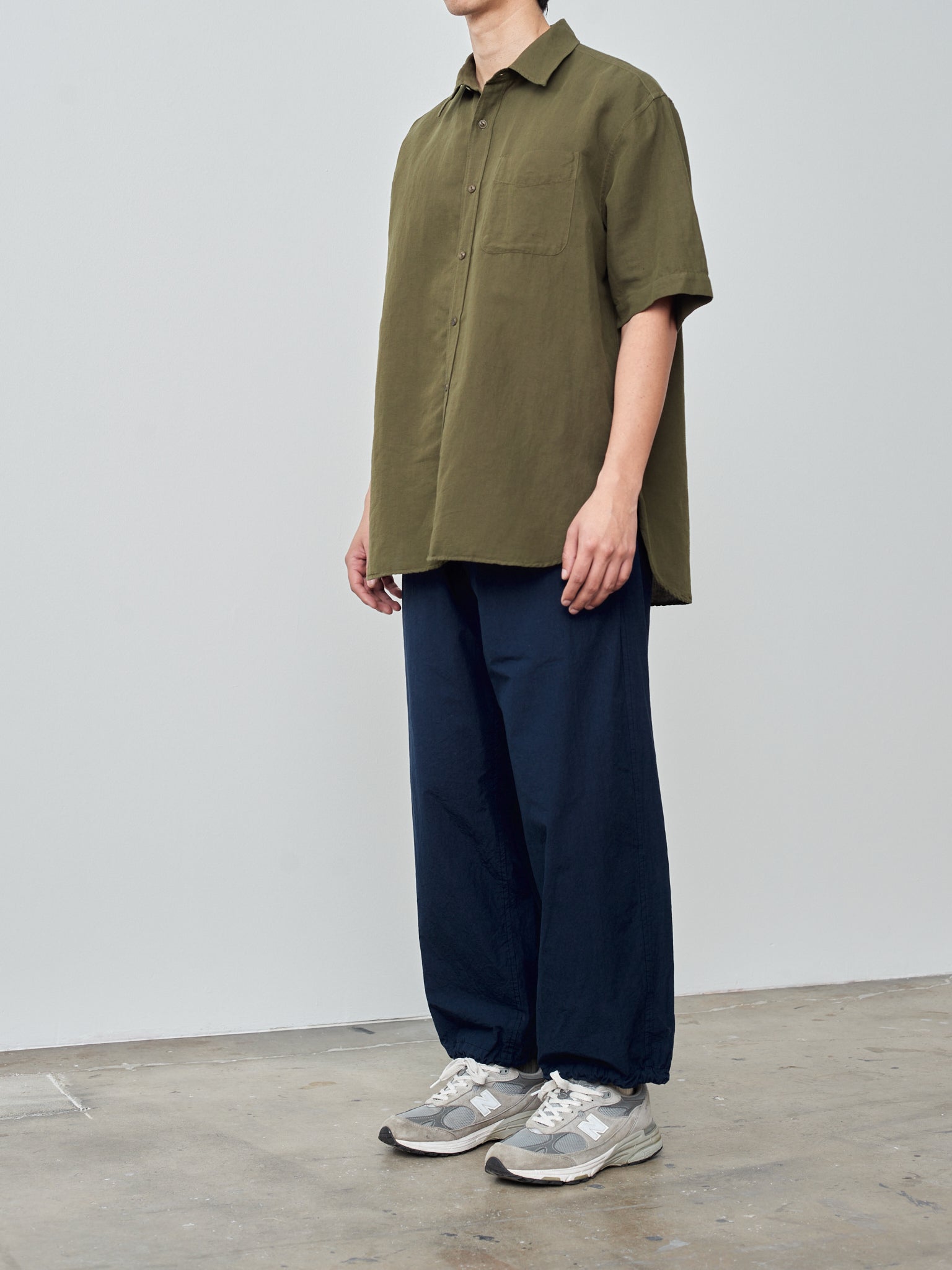 Namu Shop - Yoko Sakamoto Open Collar Shirt - Olive