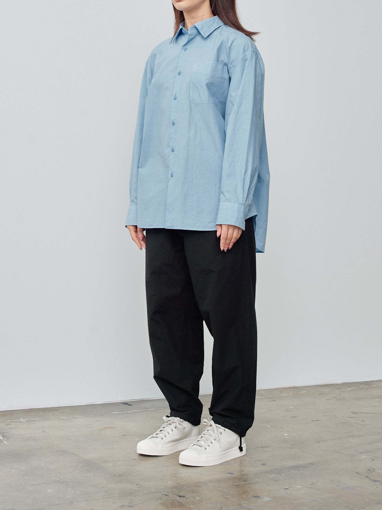 Namu Shop - Yoko Sakamoto Regular Collar Shirt - Sky Blue