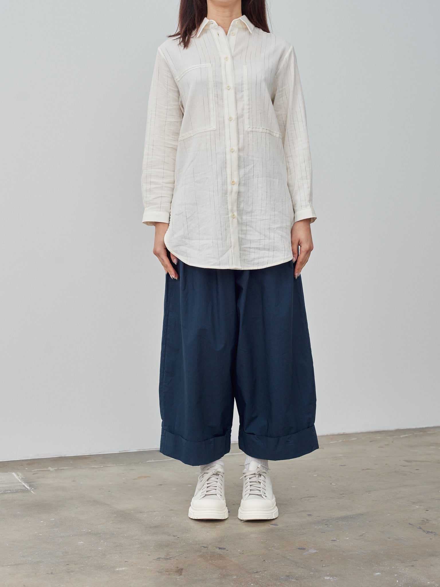 Namu Shop - Toogood The Tailor Shirt - Fading Stripe Raw/Lead