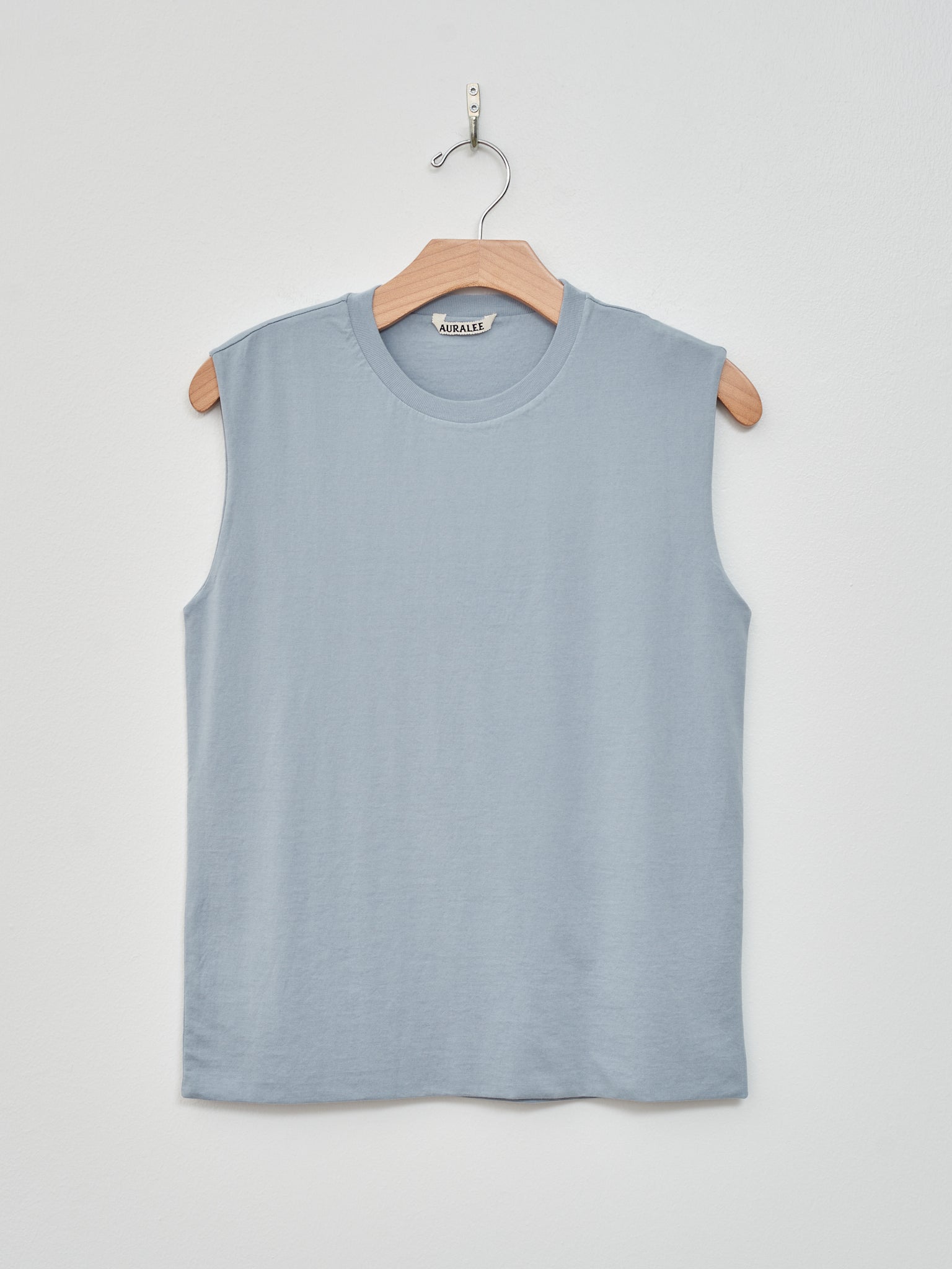 Namu Shop - Auralee Organic Cotton High Gauge Jersey Sleeveless - Blue Gray