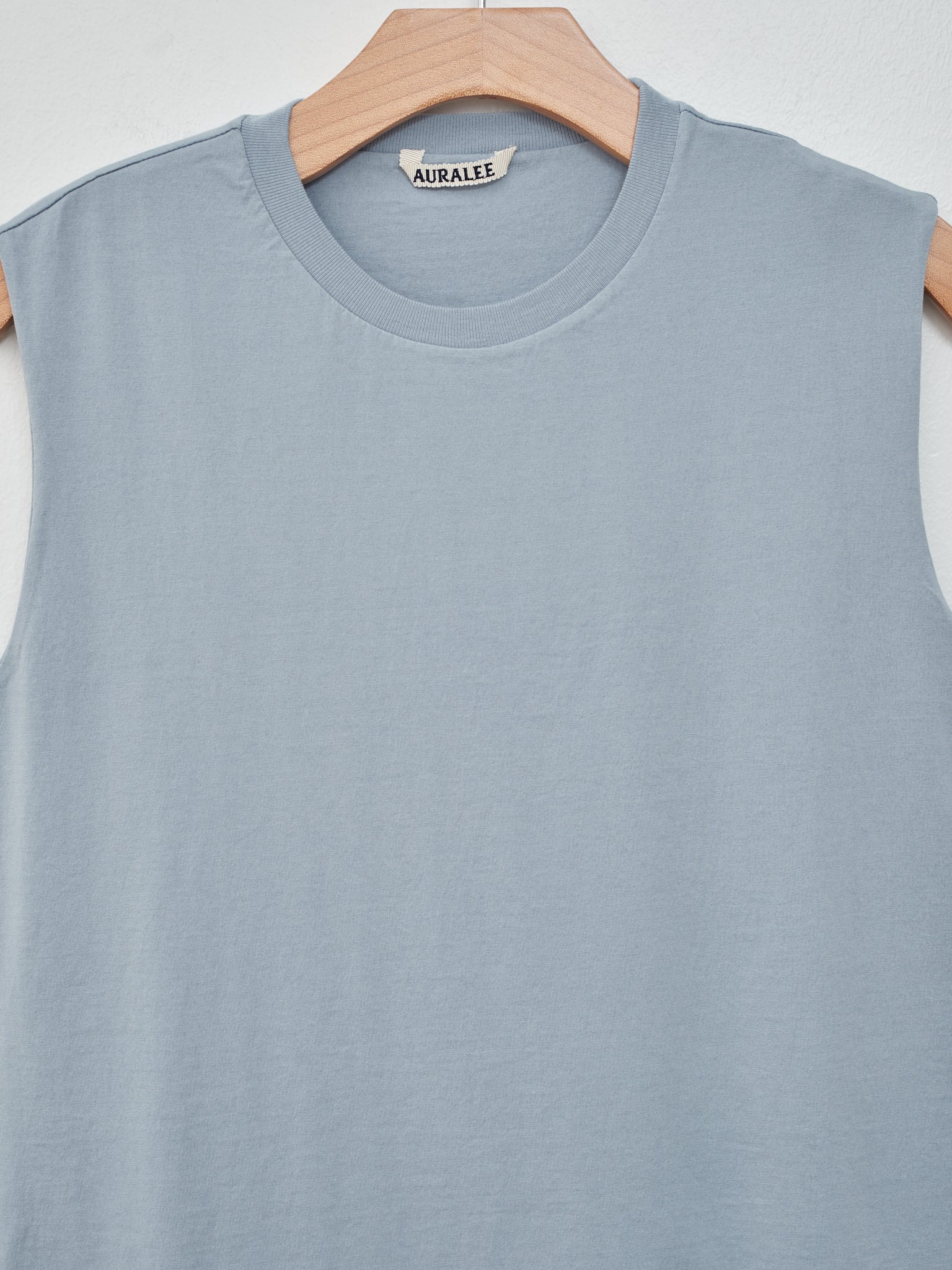 Namu Shop - Auralee Organic Cotton High Gauge Jersey Sleeveless - Blue Gray