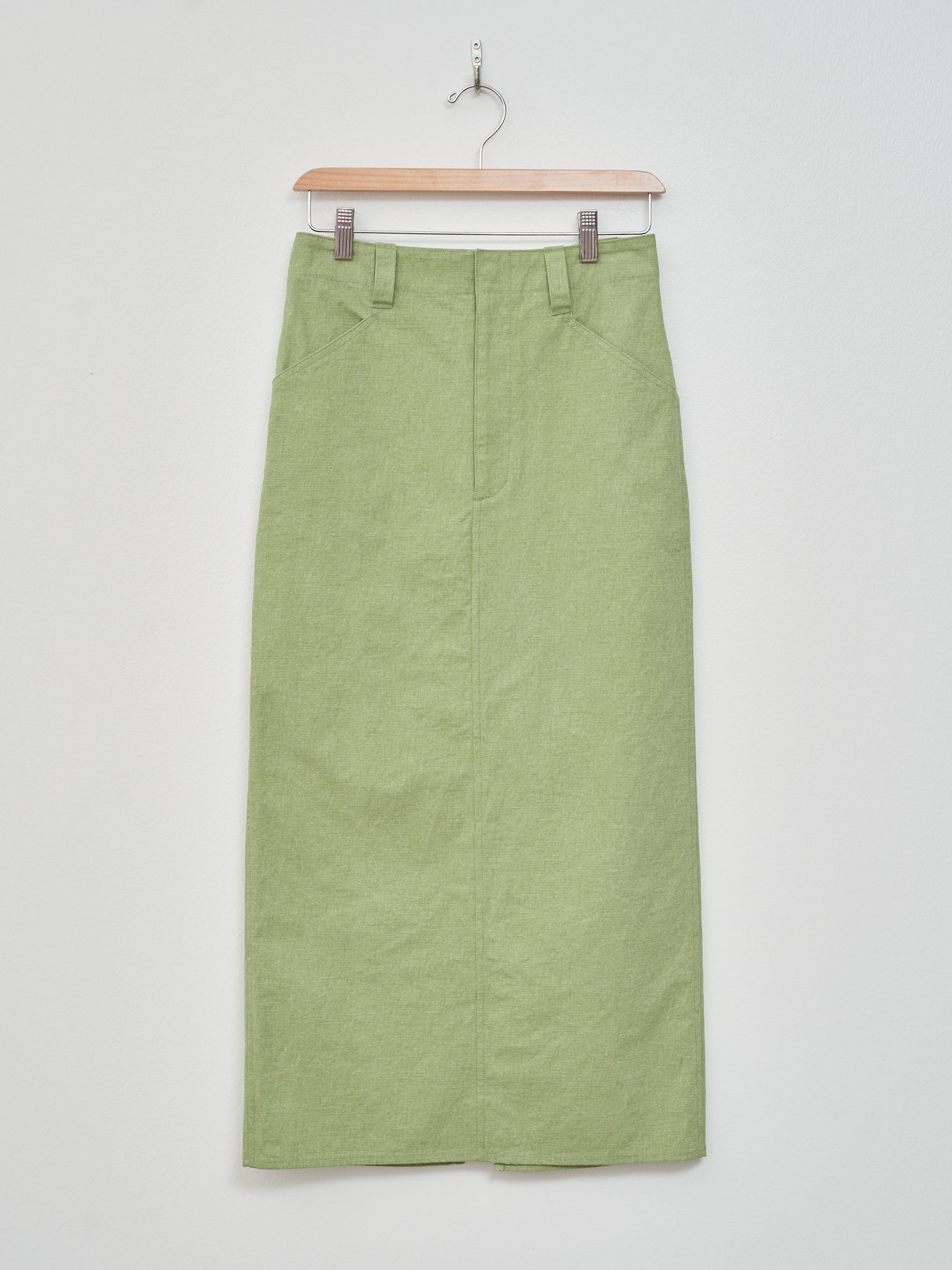 Namu Shop - Auralee Washed Hard Twist Canvas Skirt - Green