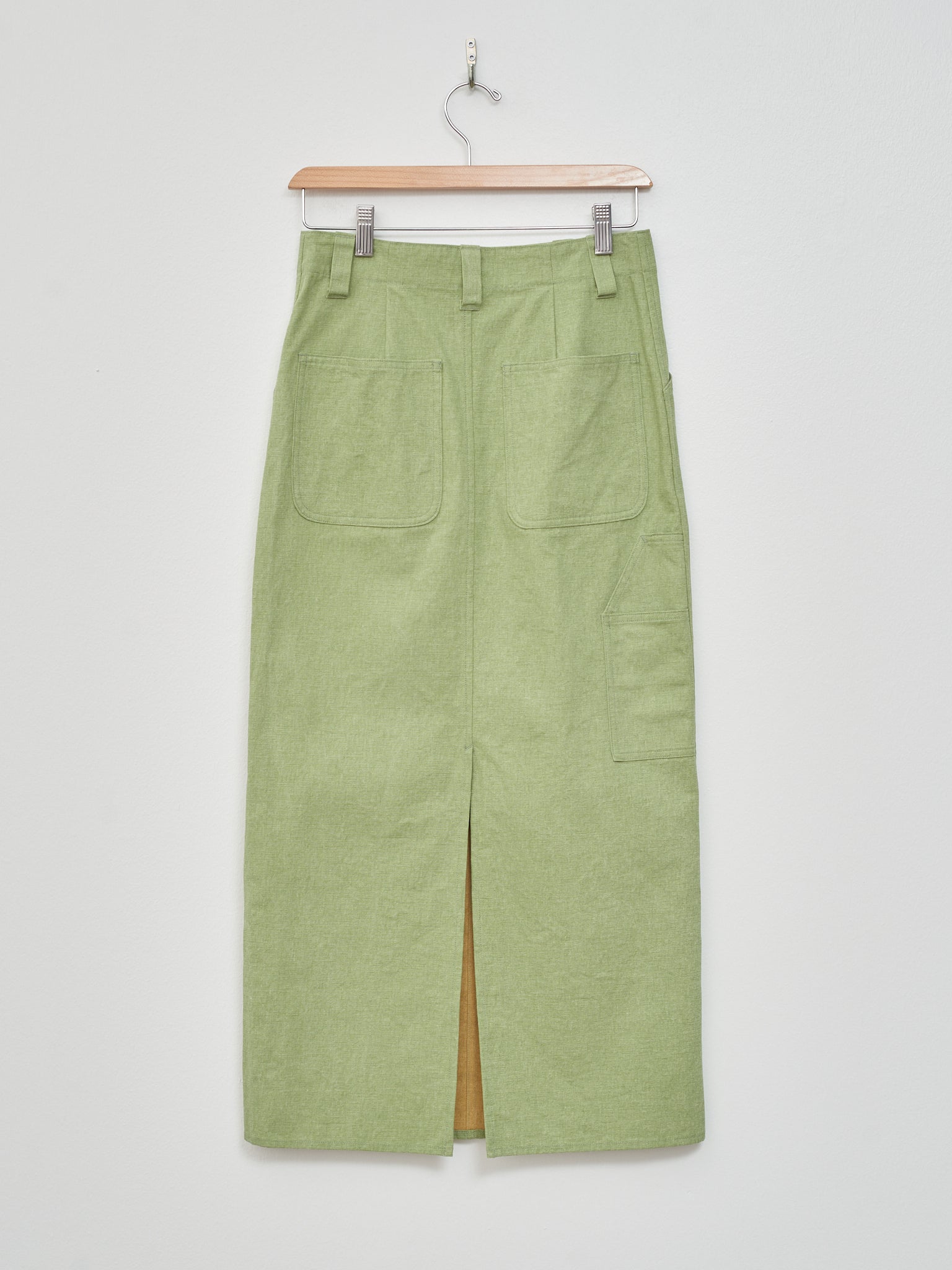 Namu Shop - Auralee Washed Hard Twist Canvas Skirt - Green