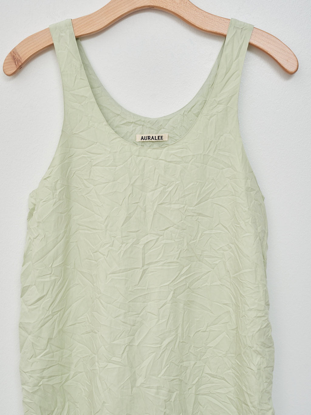 Namu Shop - Auralee Wrinkled Washed Finx Twill Dress - Light Green