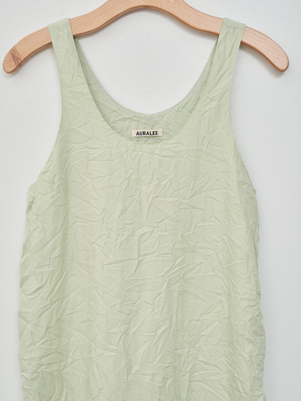Namu Shop - Auralee Wrinkled Washed Finx Twill Dress - Light Green