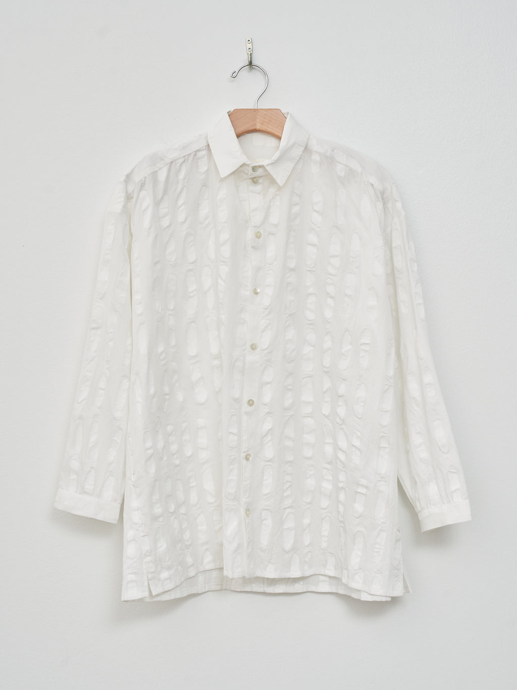 Namu Shop - Toogood The Draughtsman Shirt - Dash Print Voile Chalk