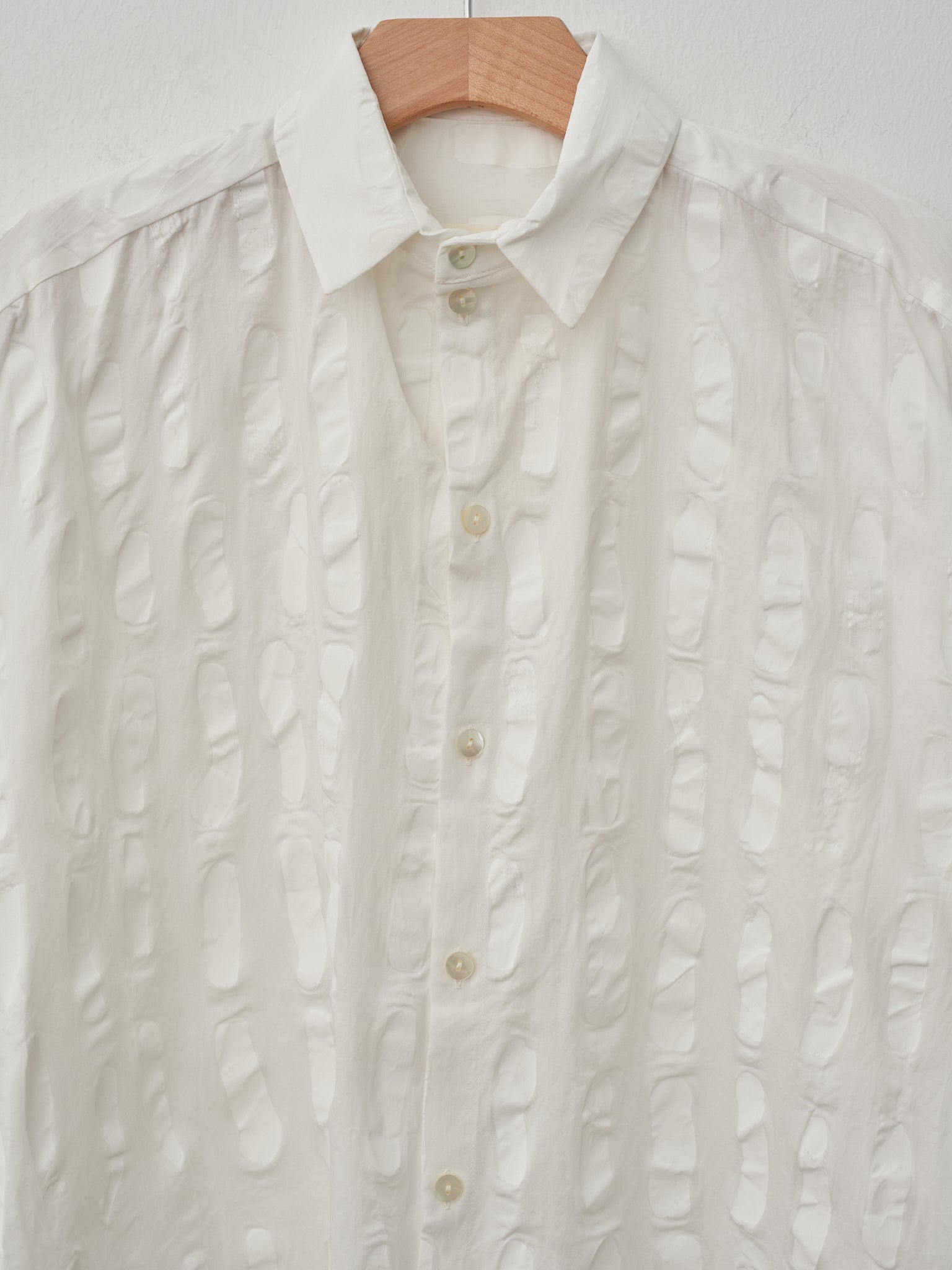 Namu Shop - Toogood The Draughtsman Shirt - Dash Print Voile Chalk