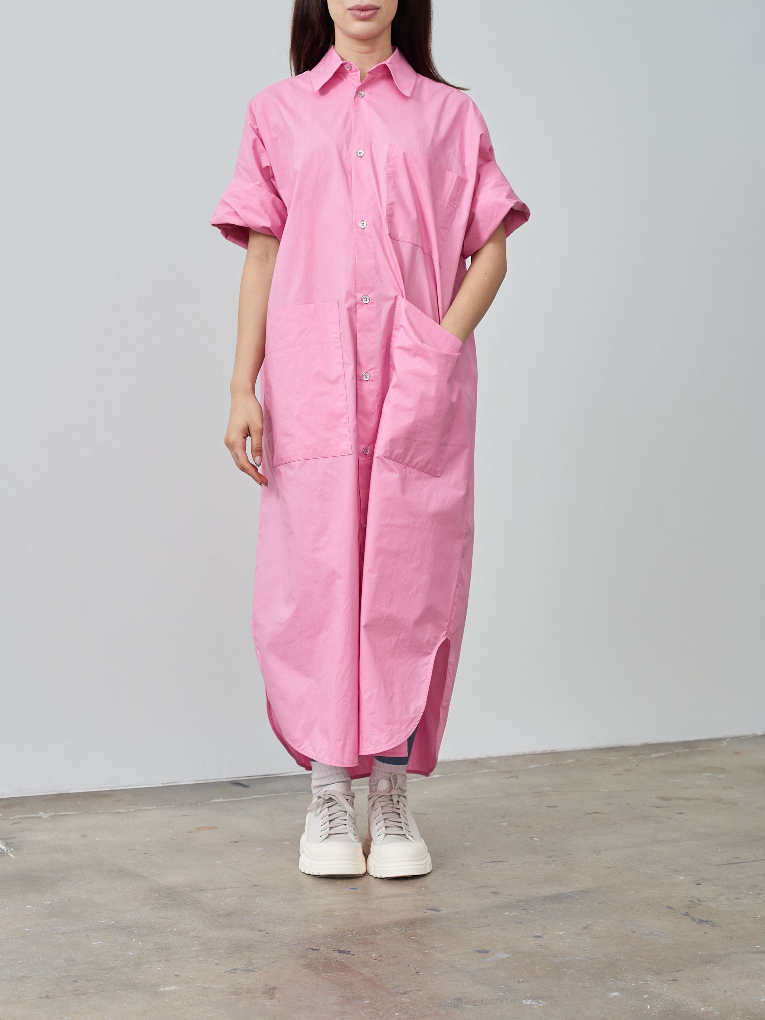 Namu Shop - Toogood The Tinker Dress - LW Textured Cotton Gum