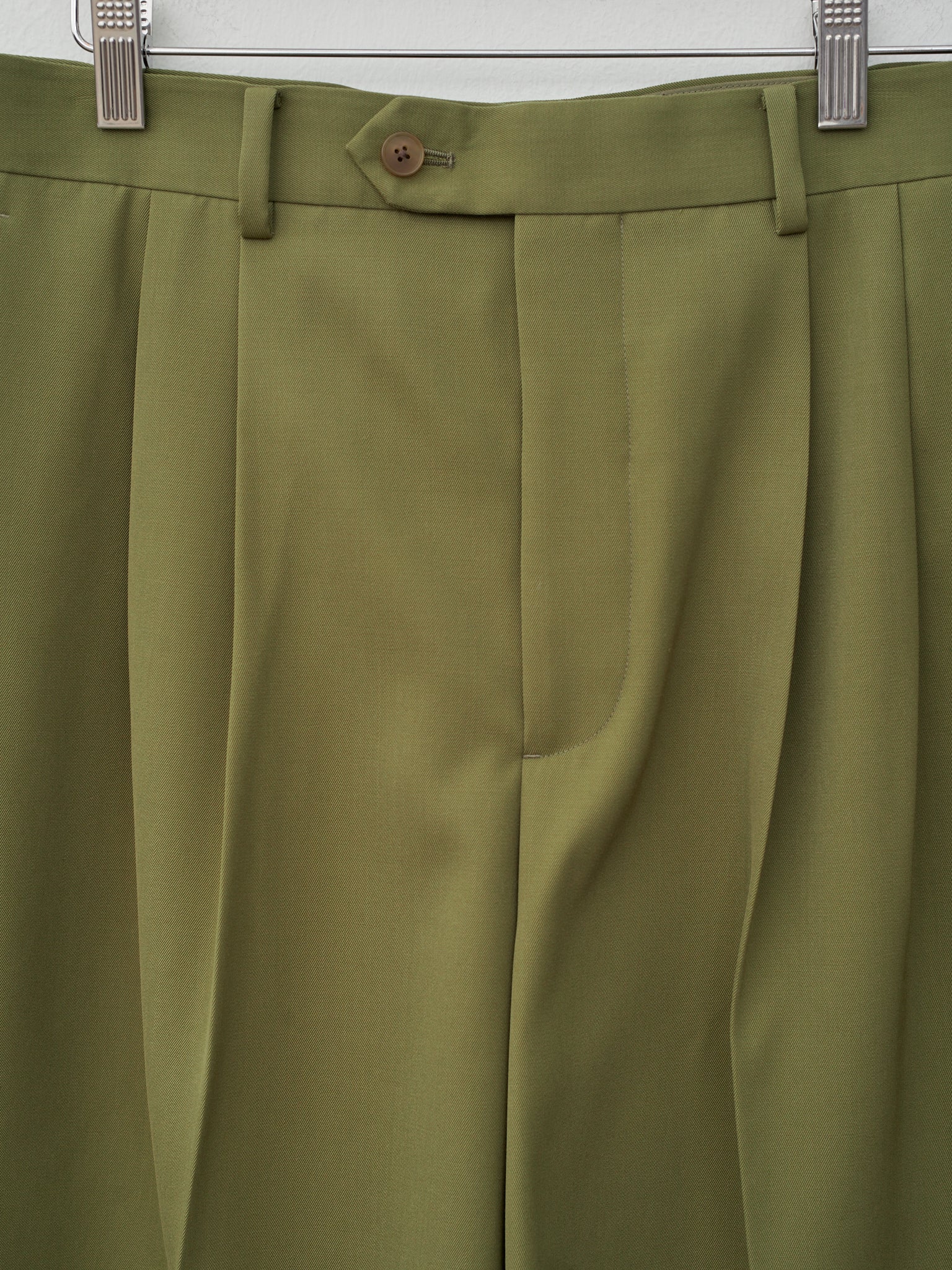 Namu Shop - Auralee Light Wool Max Gabardine Shorts - Khaki