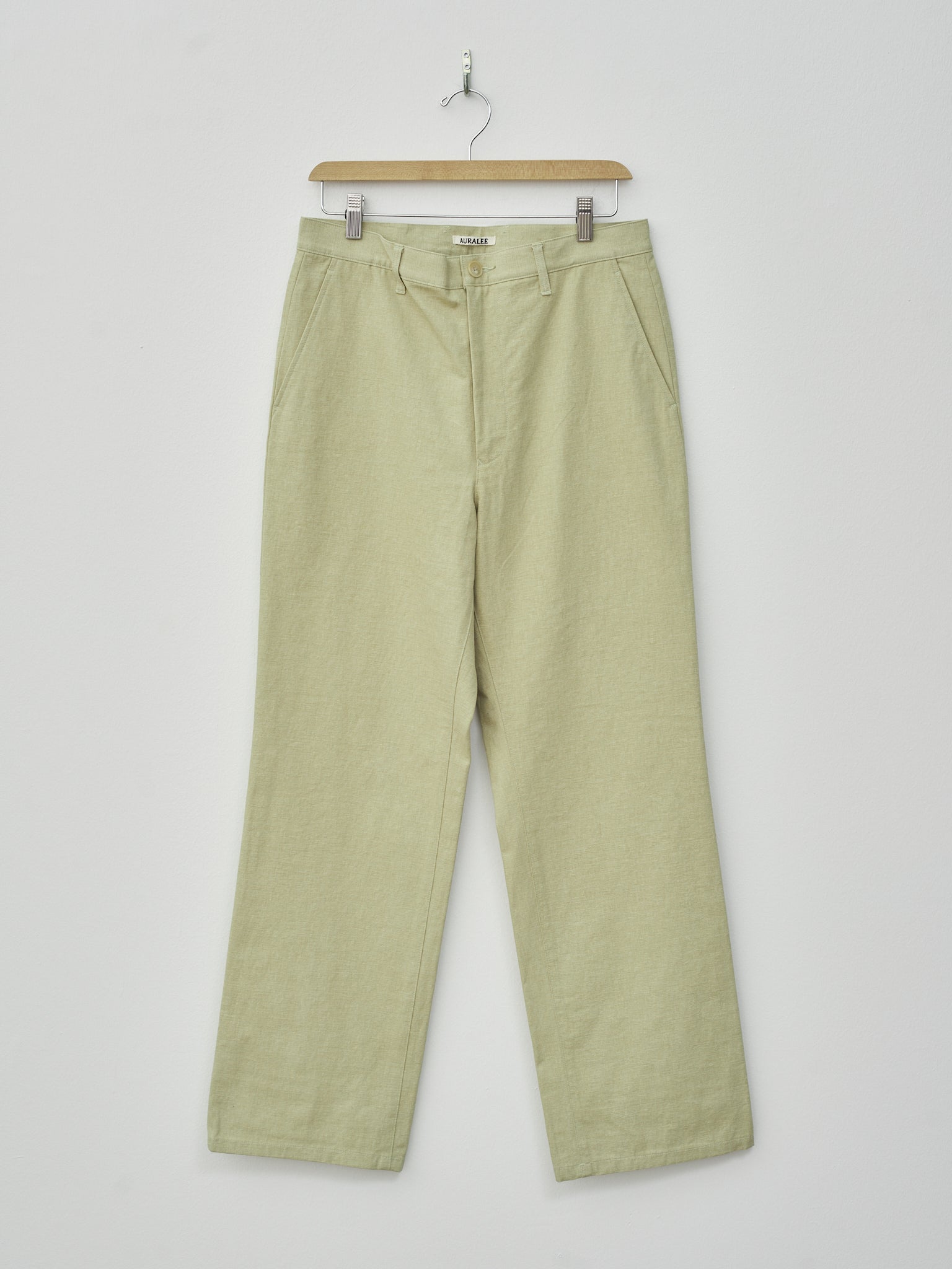 Namu Shop - Auralee Washed Hard Twist Canvas Pants - Khaki Beige