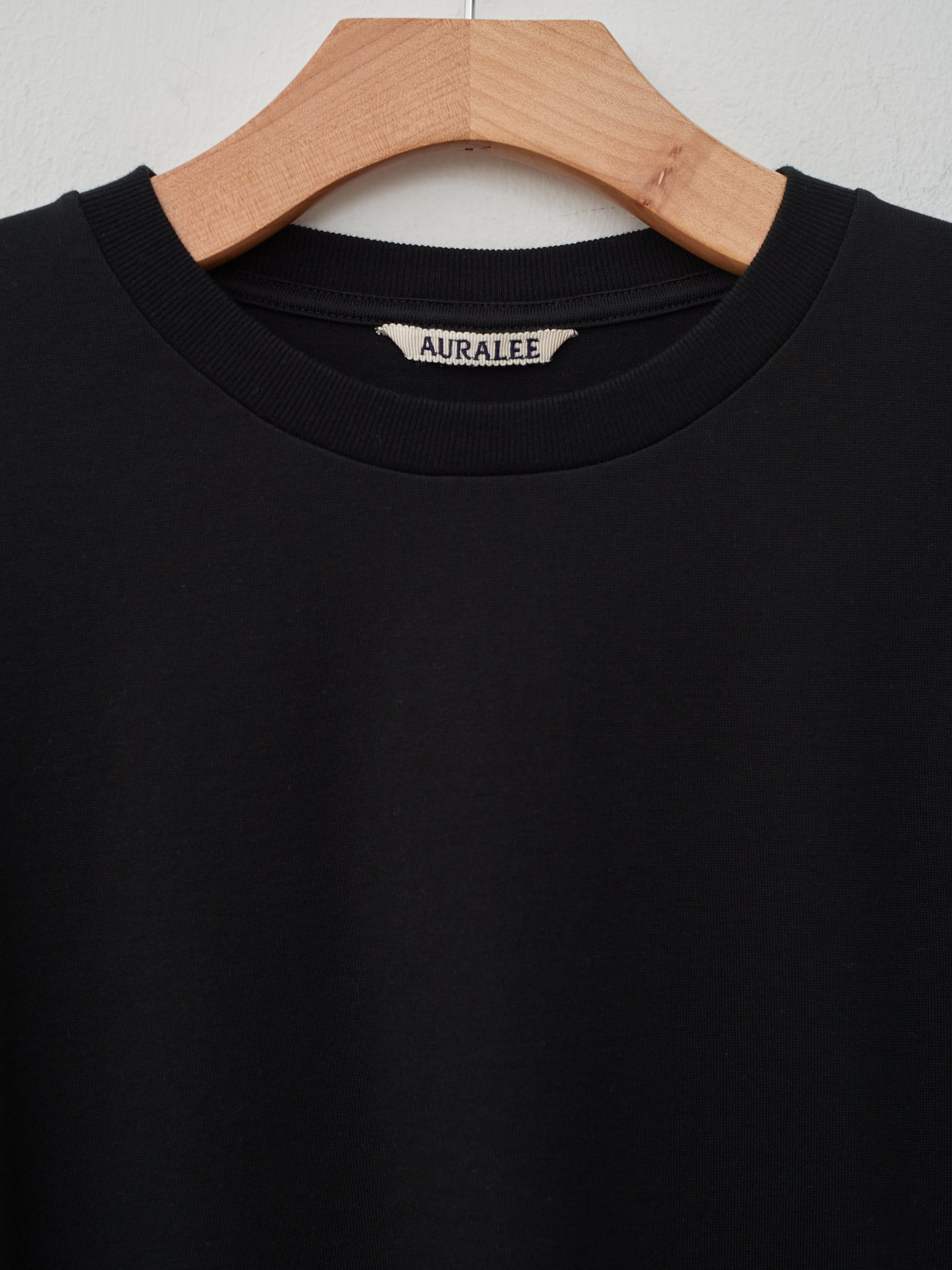 Namu Shop - Auralee Luster Plaiting Tee - Black