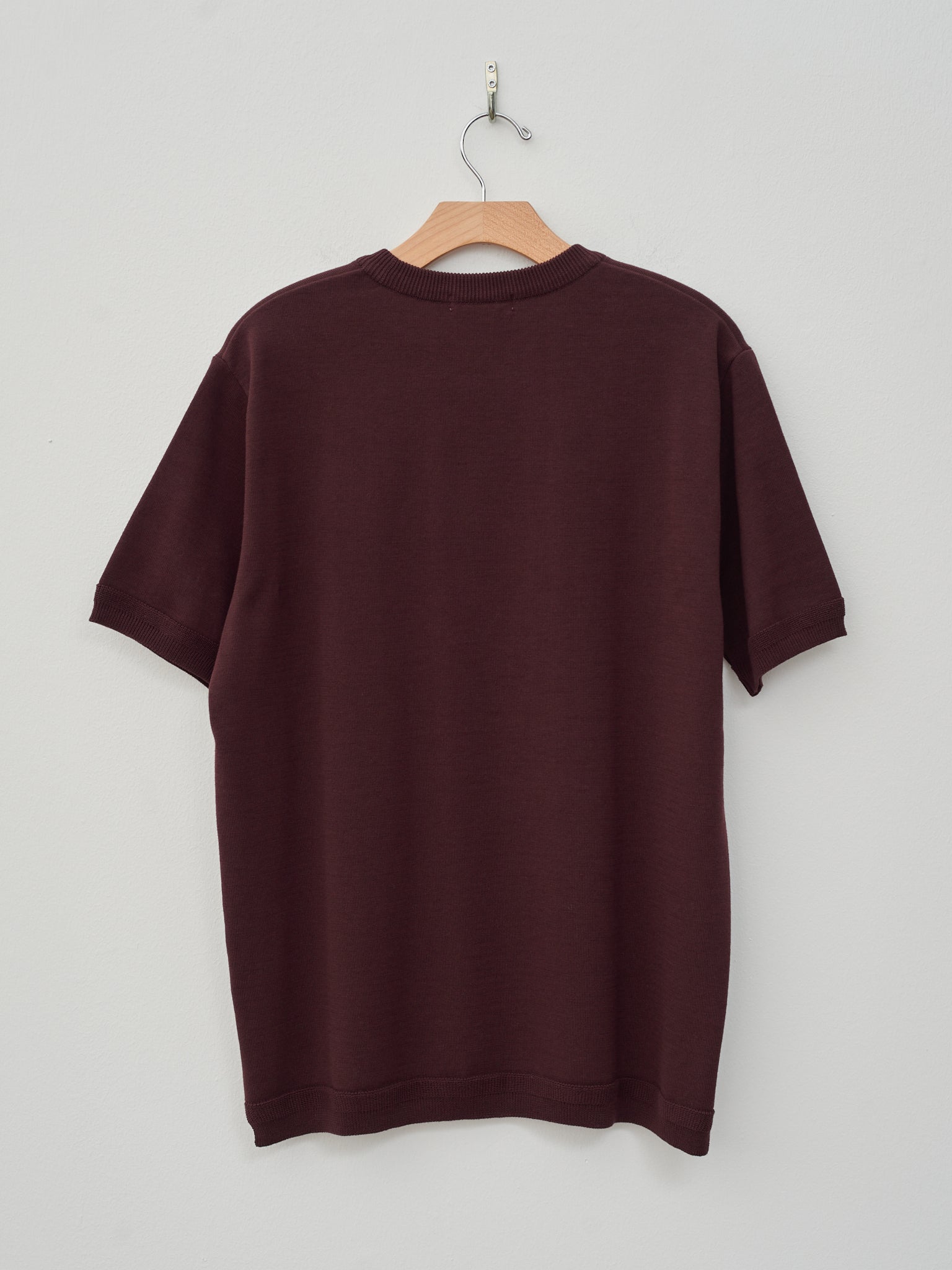 Namu Shop - Fujito C/N Knit T-Shirt - Dark Wine