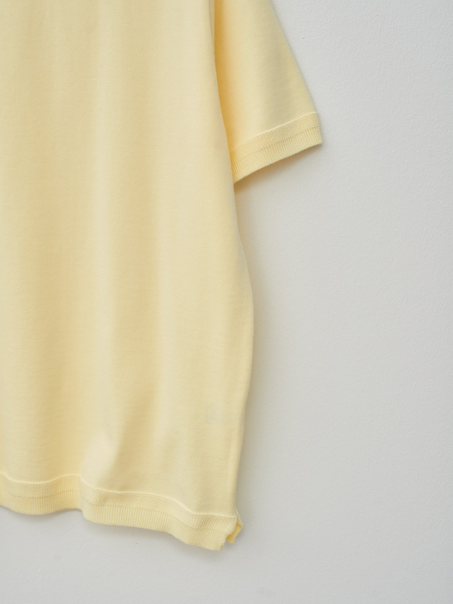 Namu Shop - Fujito C/N Knit T-Shirt - Lemon