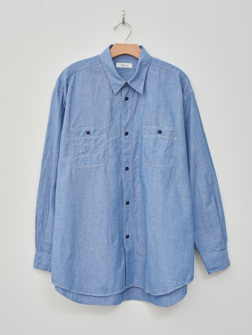 Namu Shop - Fujito B/S Work Shirt - Blue Chambray