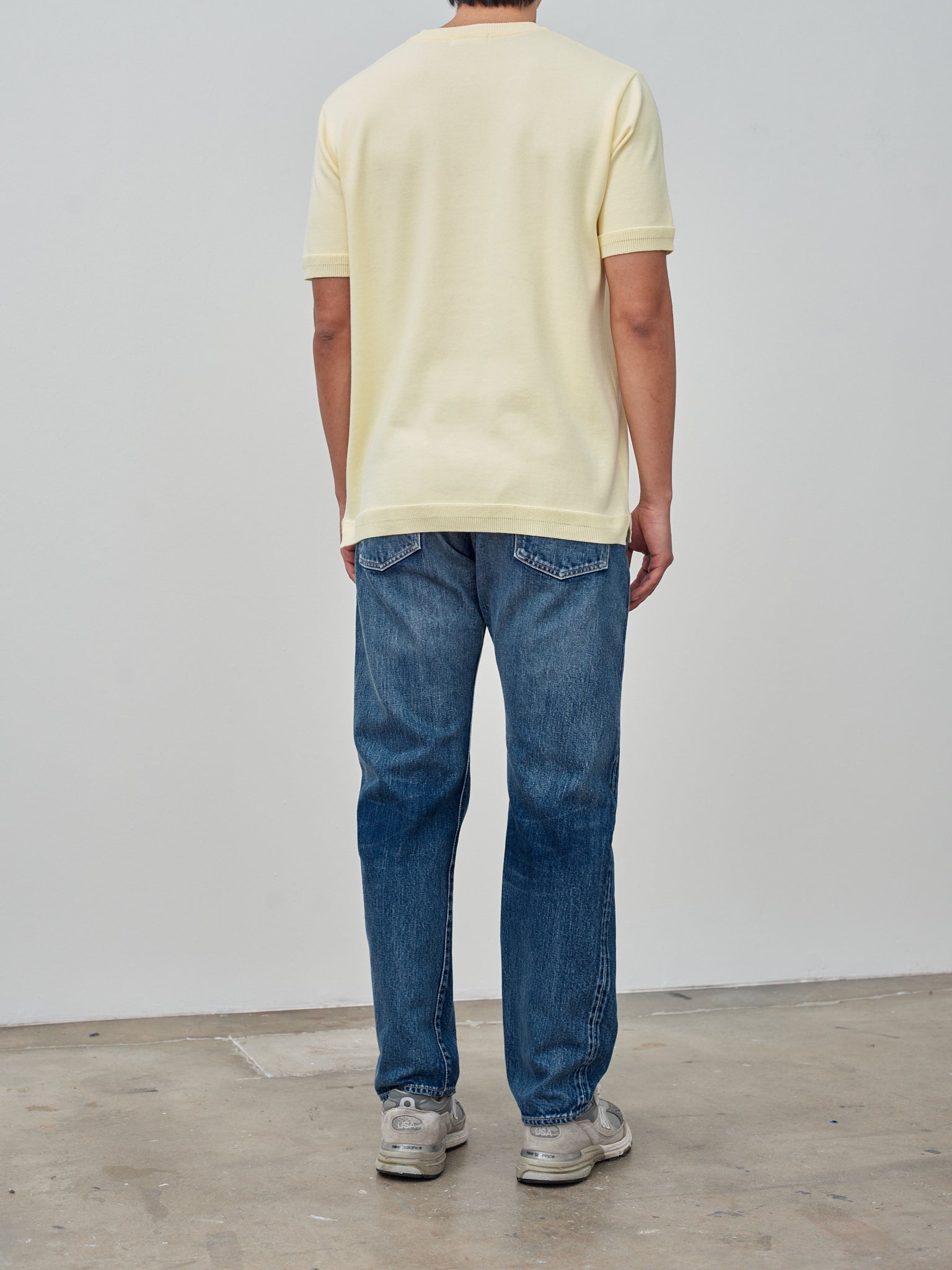 Namu Shop - Fujito C/N Knit T-Shirt - Lemon