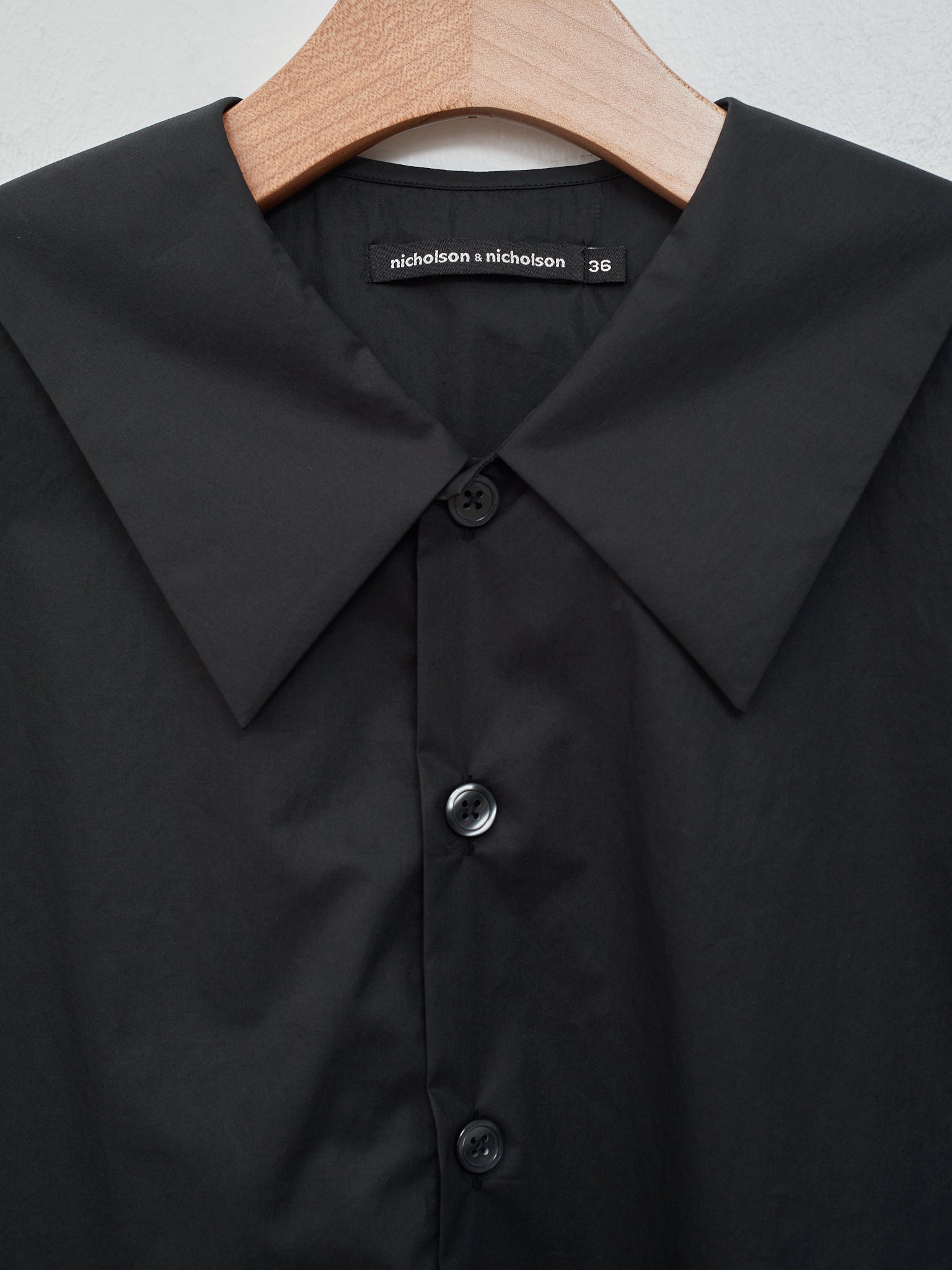 Namu Shop - Nicholson & Nicholson Lala Poplin Shirt - Black