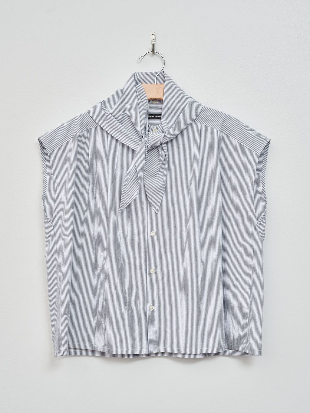 Namu Shop - Nicholson & Nicholson Smile Shirt - Blue Stripe