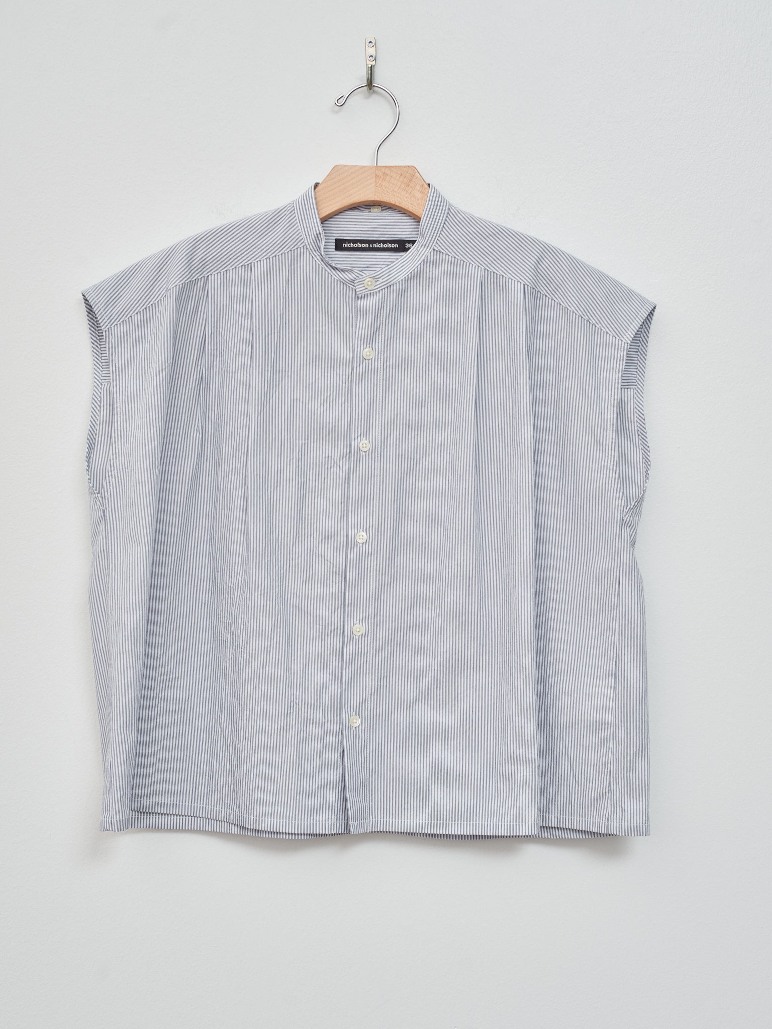 Namu Shop - Nicholson & Nicholson Smile Shirt - Blue Stripe