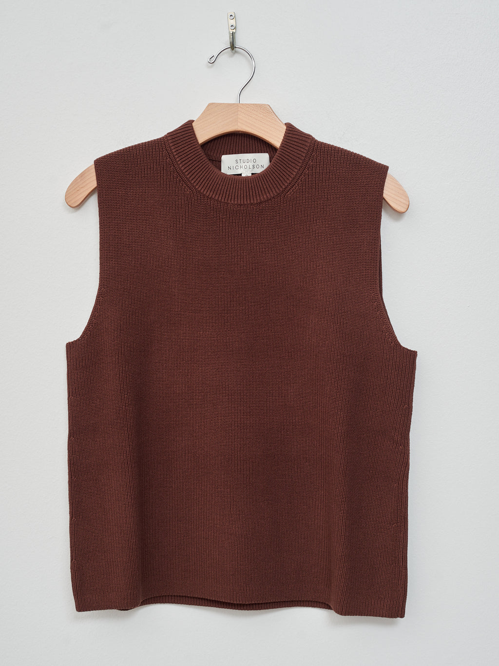 Namu Shop - Studio Nicholson 7GG Sleeveless Top - Carob Brown