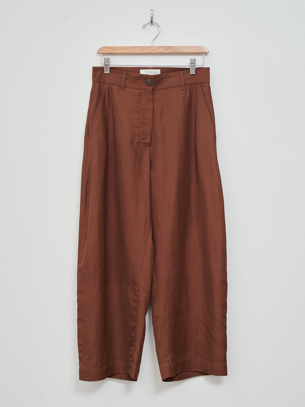 Namu Shop - Studio Nicholson Wide Crop Pant - Carob Brown