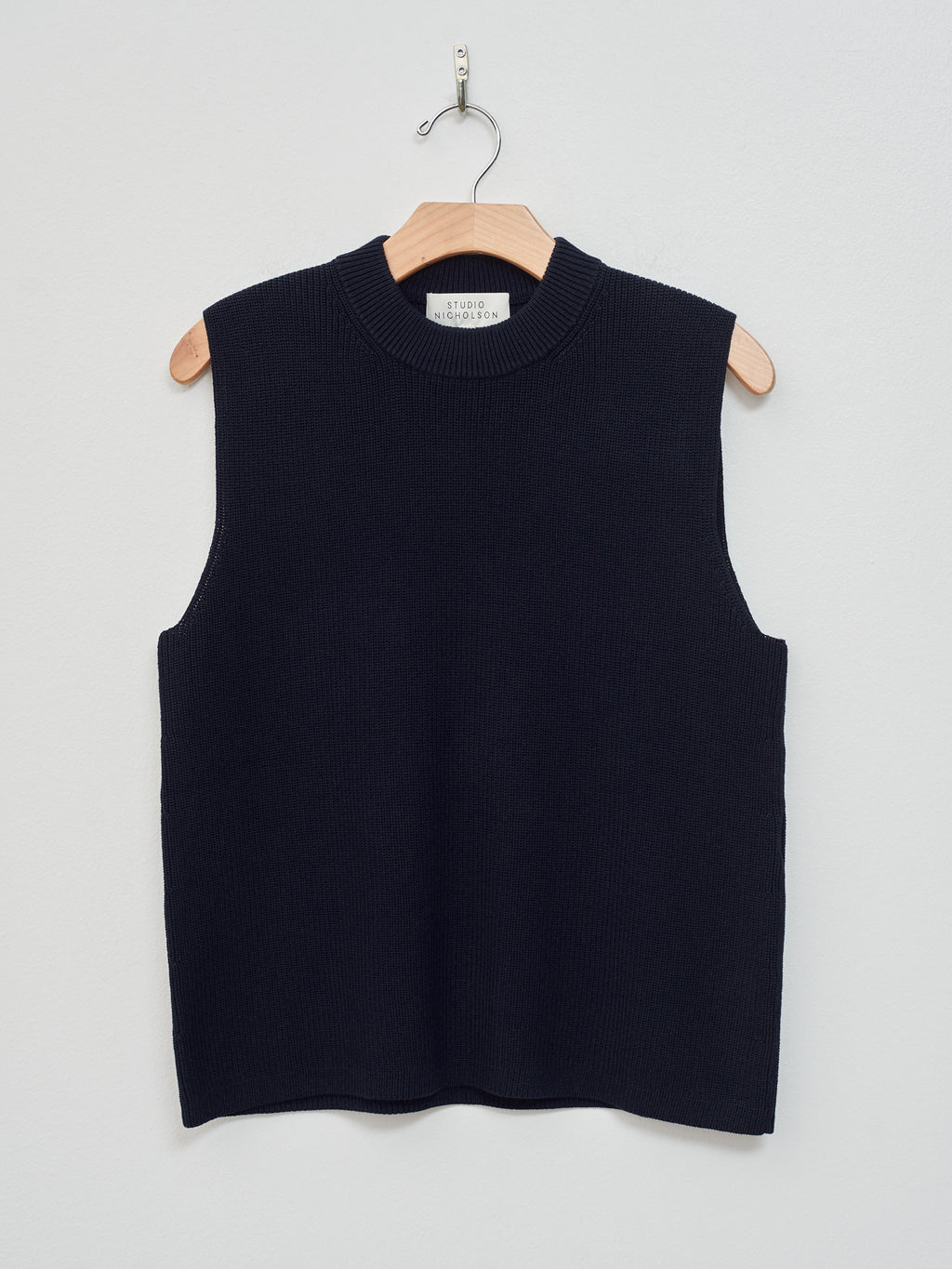 Namu Shop - Studio Nicholson 7GG Sleeveless Top - Darkest Navy