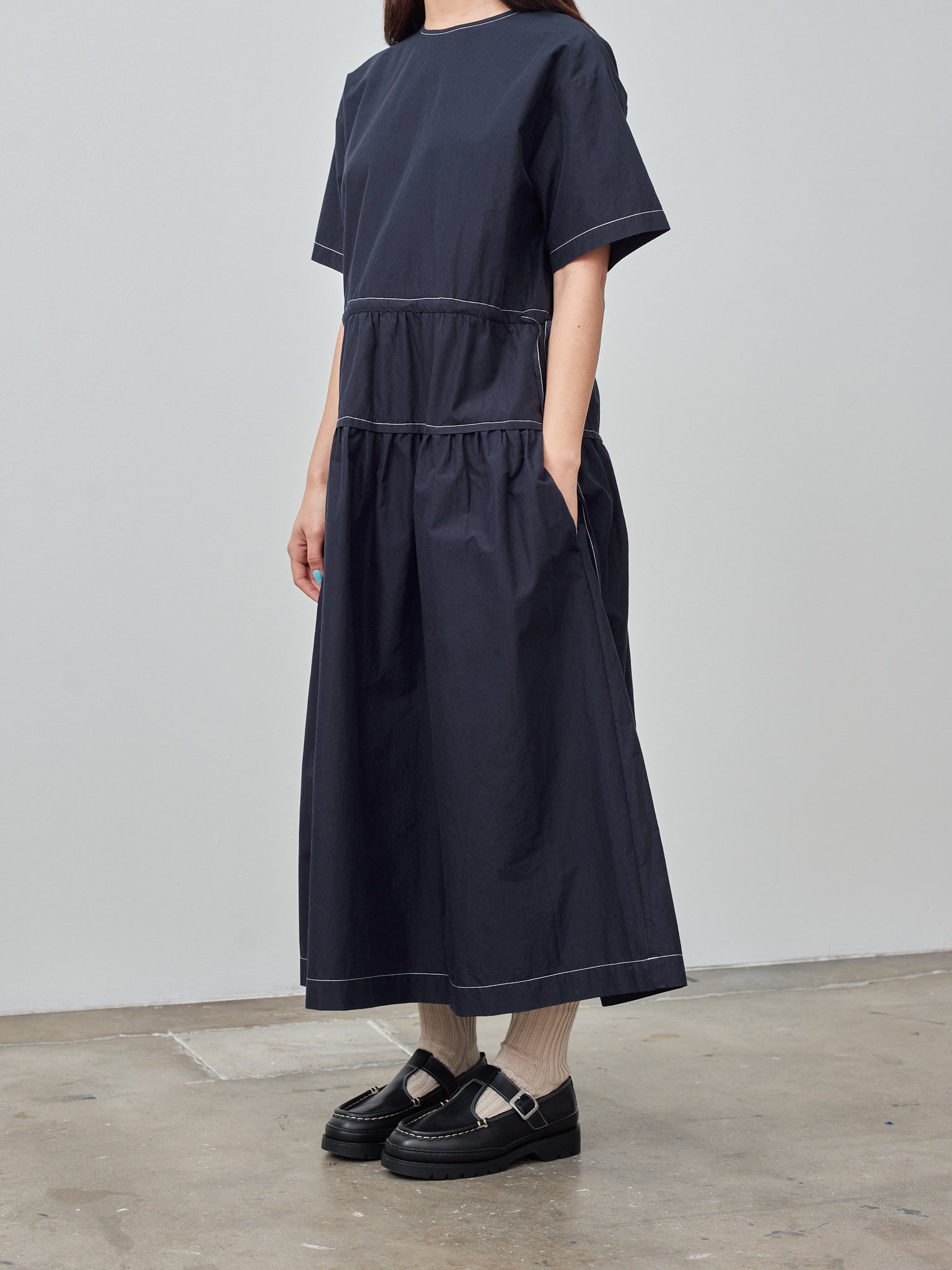 Namu Shop - Nicholson & Nicholson Apple Dress - Navy