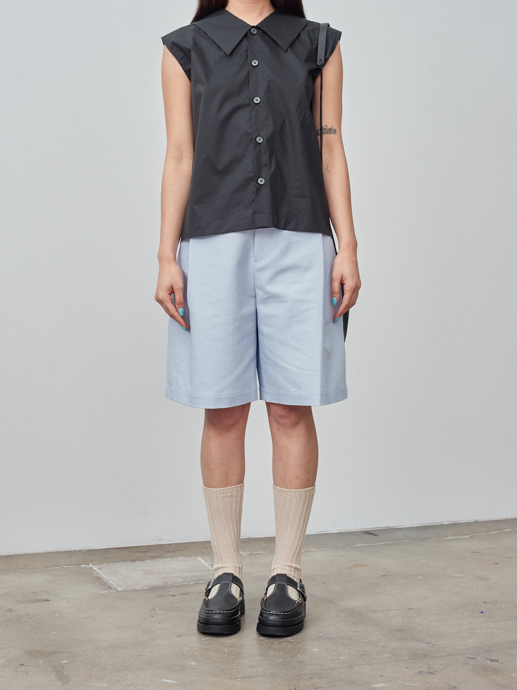 Namu Shop - Nicholson & Nicholson Lala Poplin Shirt - Black
