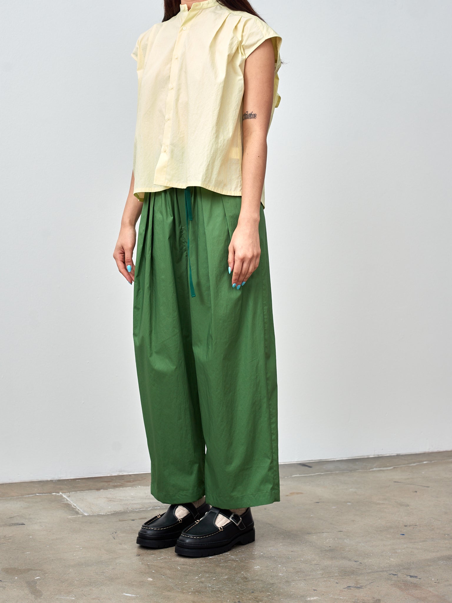 【ネット限定】 Hakama Nicholson & Nicholson - Shop Namu Poplin Green - Trouser パンツ