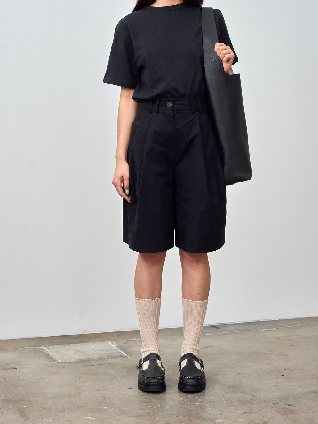 Namu Shop - Studio Nicholson Rond T-Shirt - Darkest Navy