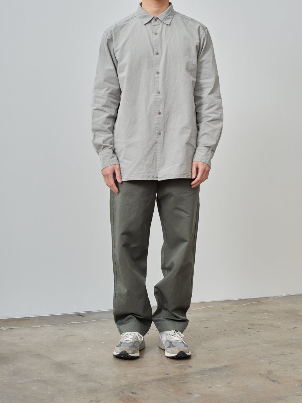 Namu Shop - Casey Casey Big Raccourcie Shirt - Light Gray