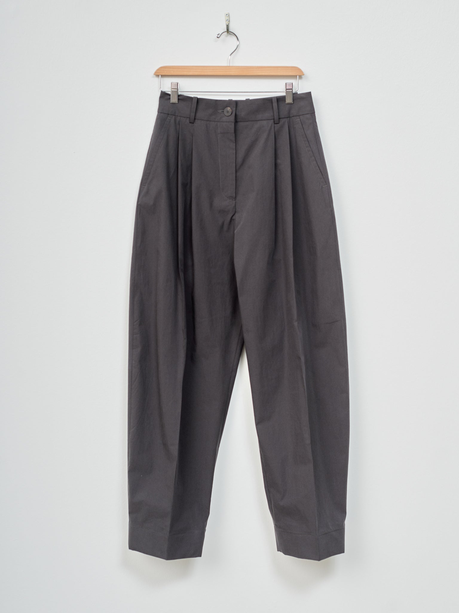 Namu Shop - Studio Nicholson Acuna Double Pleat Front Pant - Asphalt