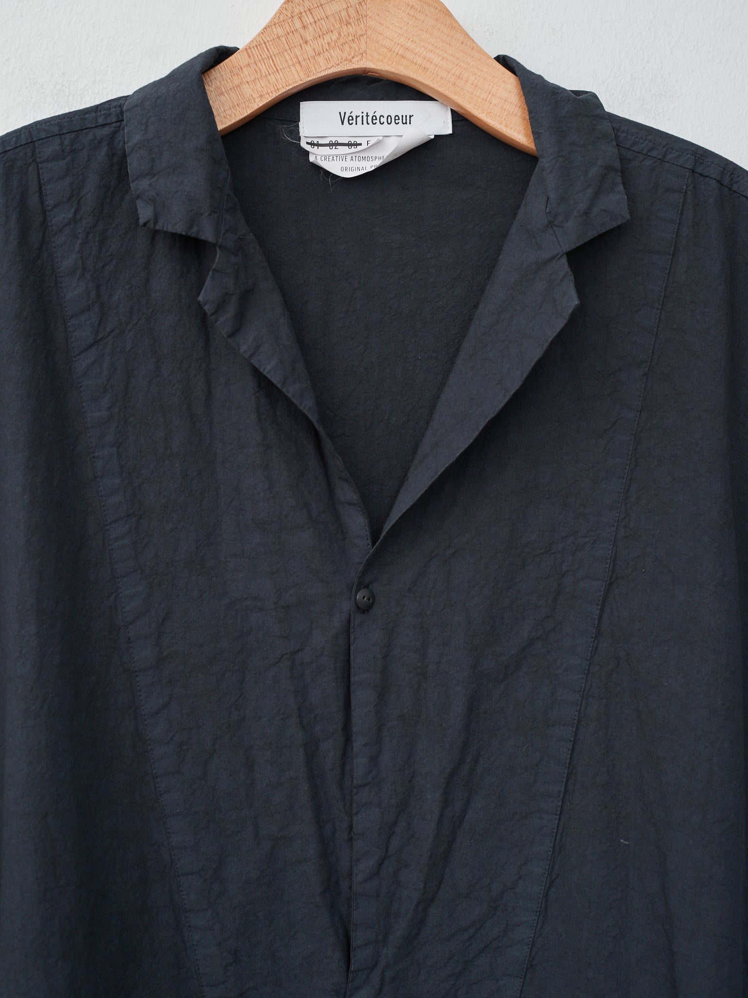Namu Shop - Veritecoeur Shrink Yoke Dress - Navy Black