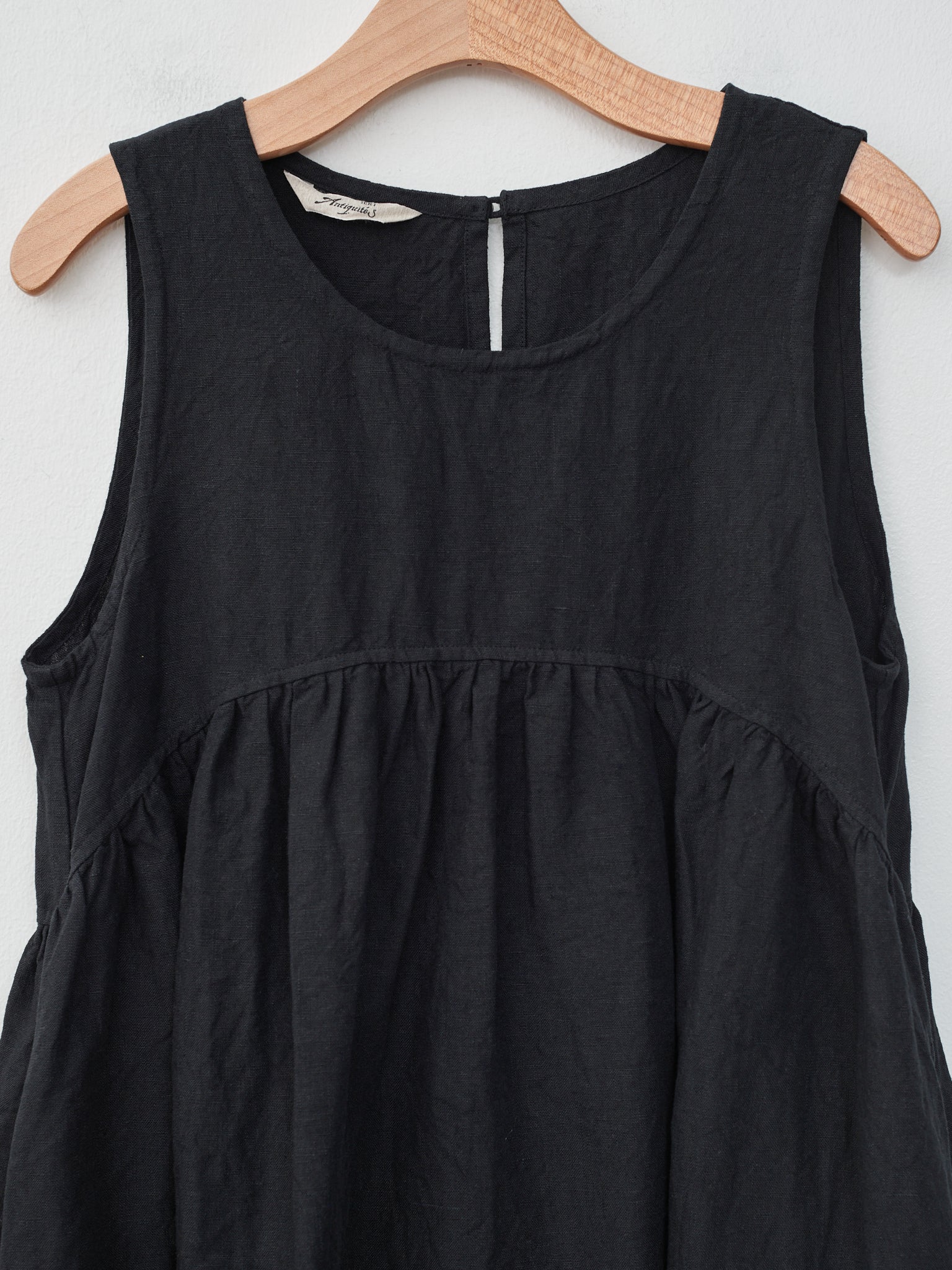 Namu Shop - Ichi Antiquites Linen Canvas Dress - Black