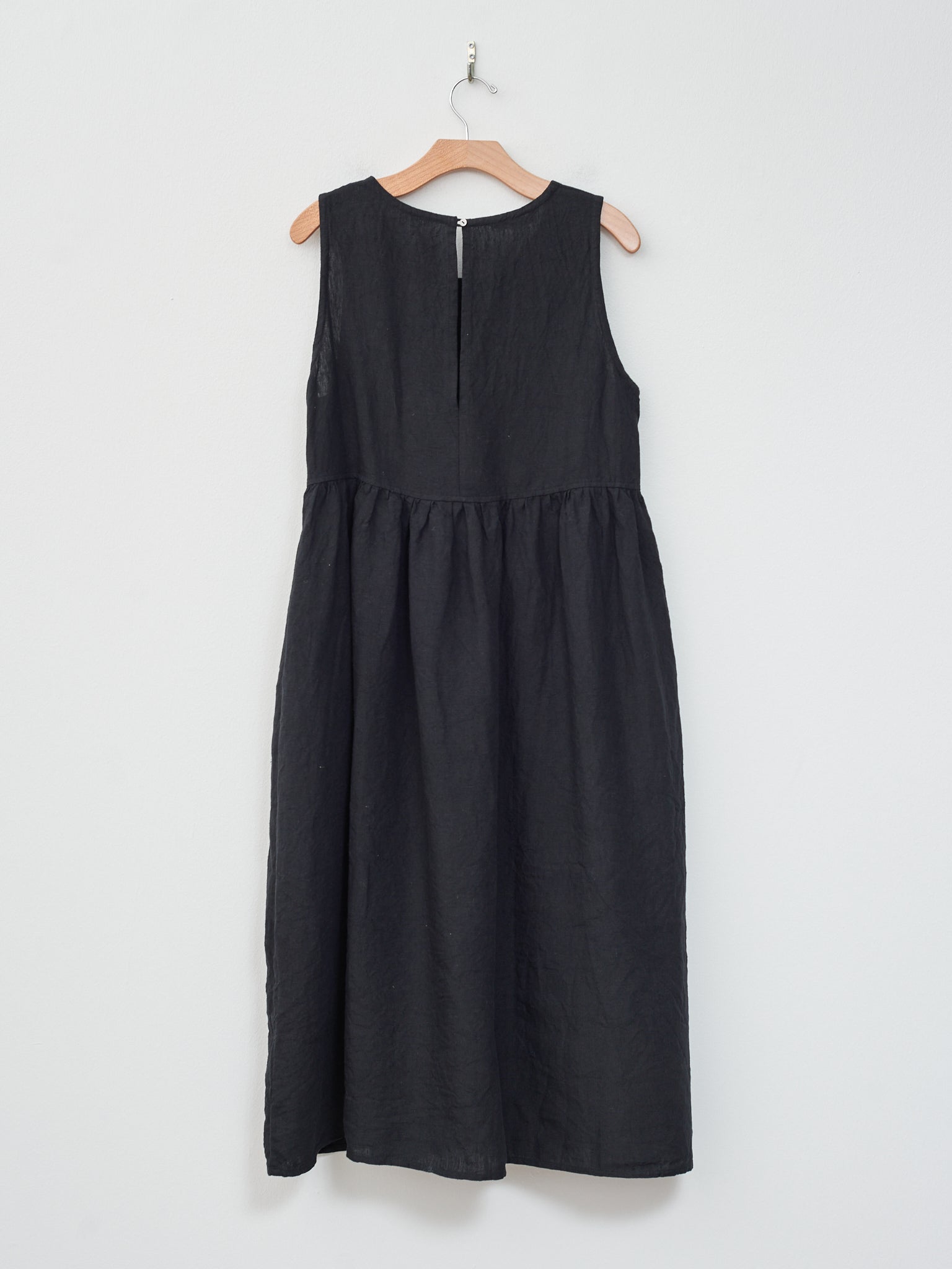 Namu Shop - Ichi Antiquites Linen Canvas Dress - Black