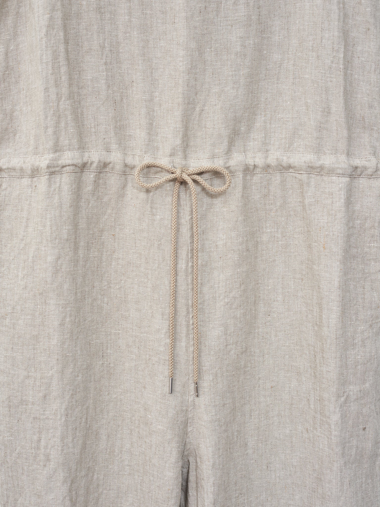 Namu Shop - Ichi Antiquites Linen Canvas Sleeveless Jumpsuit - Natural