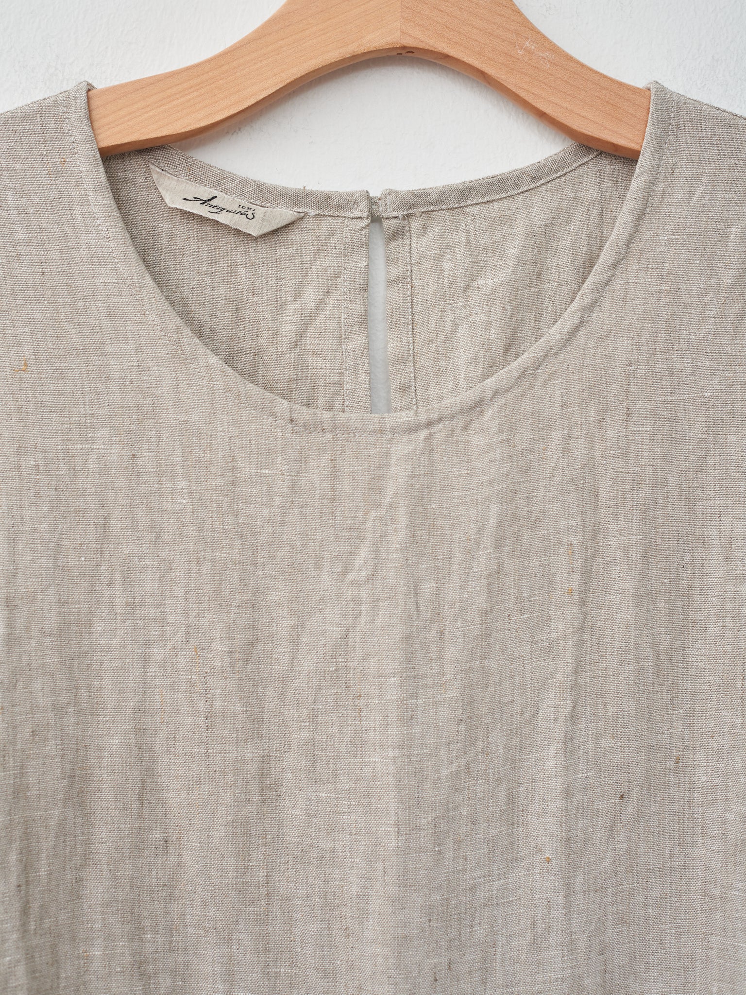 Namu Shop - Ichi Antiquites Linen Canvas Sleeveless Jumpsuit - Natural