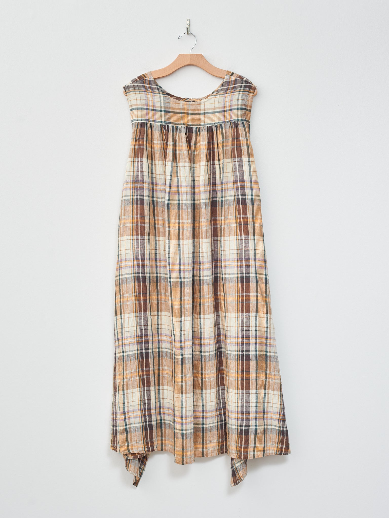 beige check dress Esther & Co. Rhiana Dress