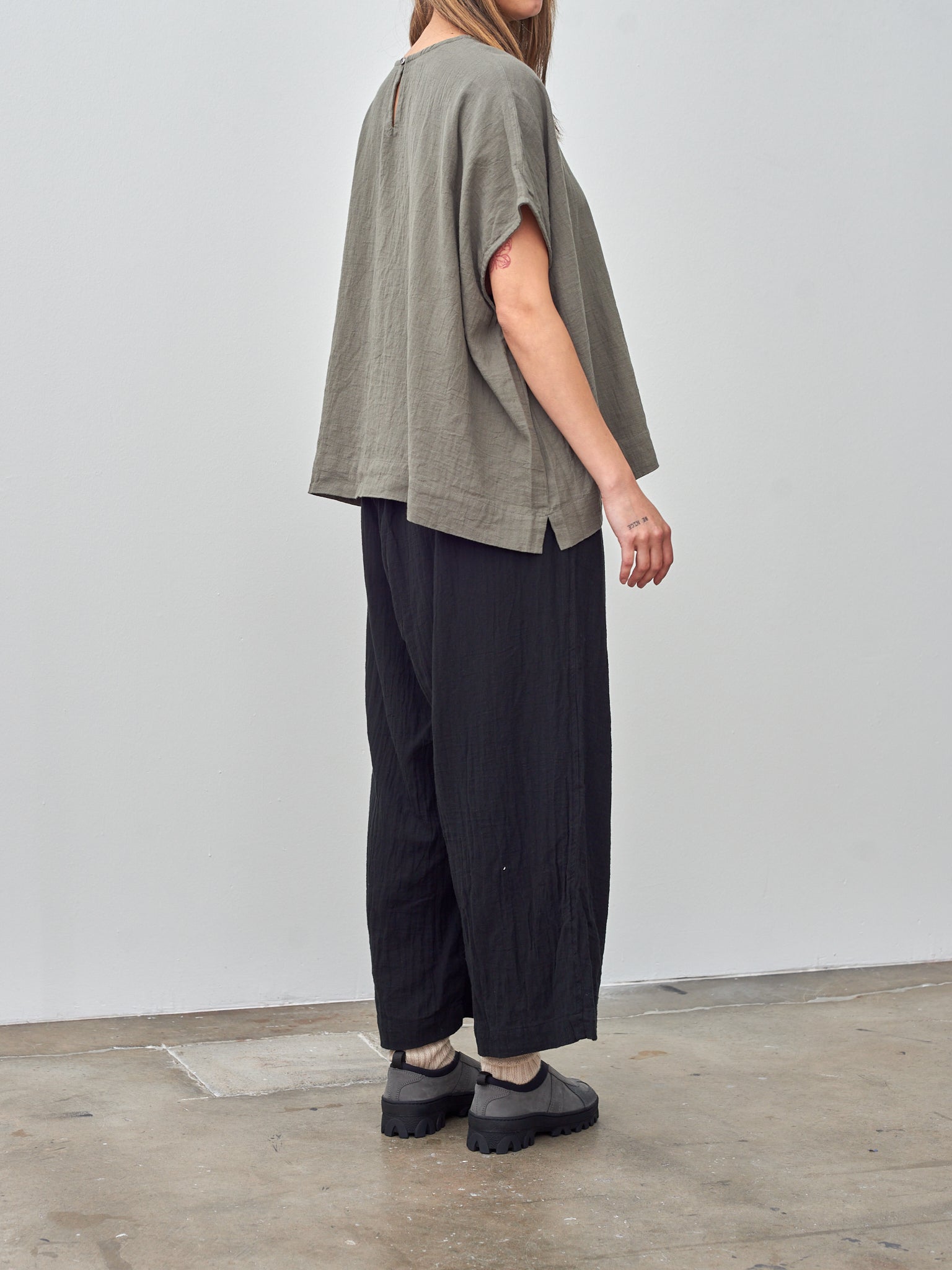 Namu Shop - Ichi Antiquites Azumadaki Viyella Pullover - Olive