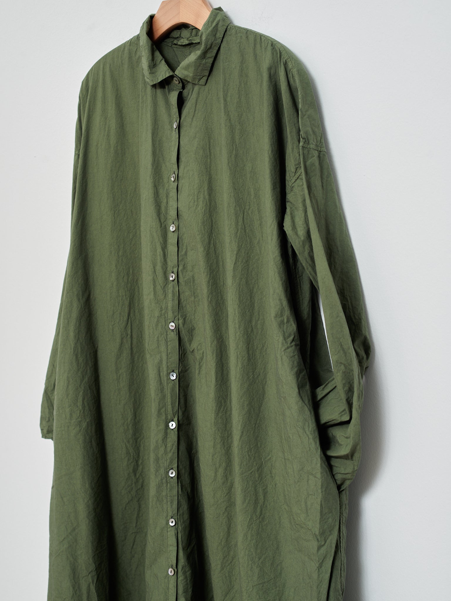 Long Shirt Dress TC - Green Lawn Long Shirt Dress TC - Green Lawn