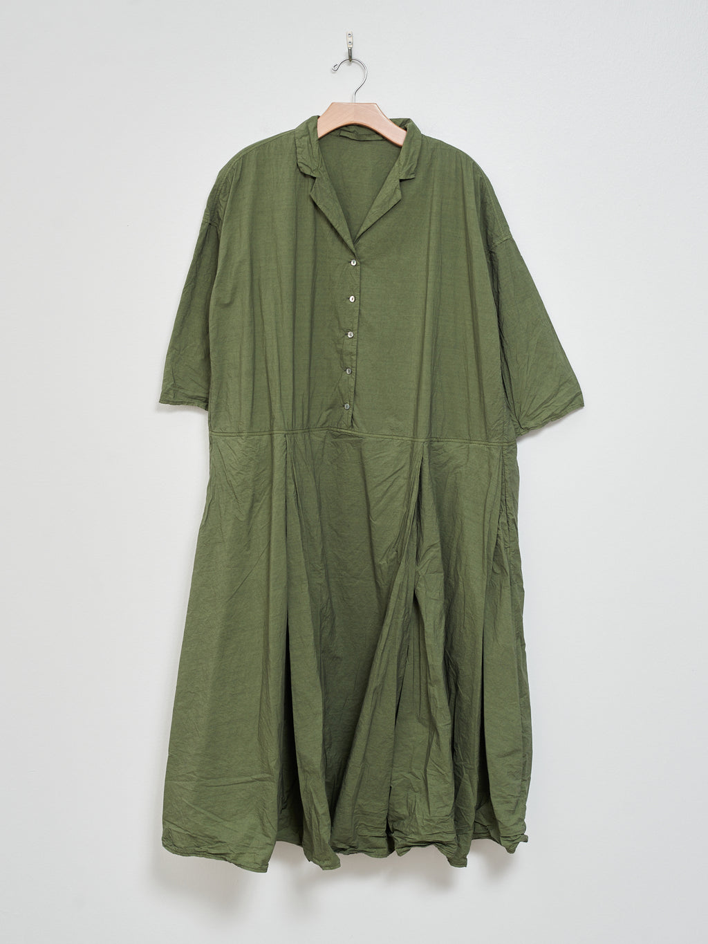 Namu Shop - Album di Famiglia Tailored Collar Dress TC - Green Lawn