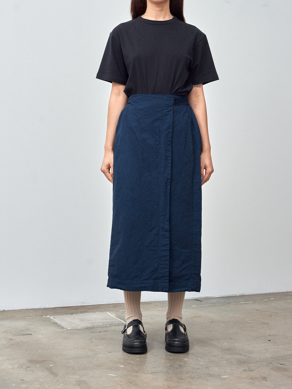 Namu Shop - Album di Famiglia Wrap Skirt CC - Navy