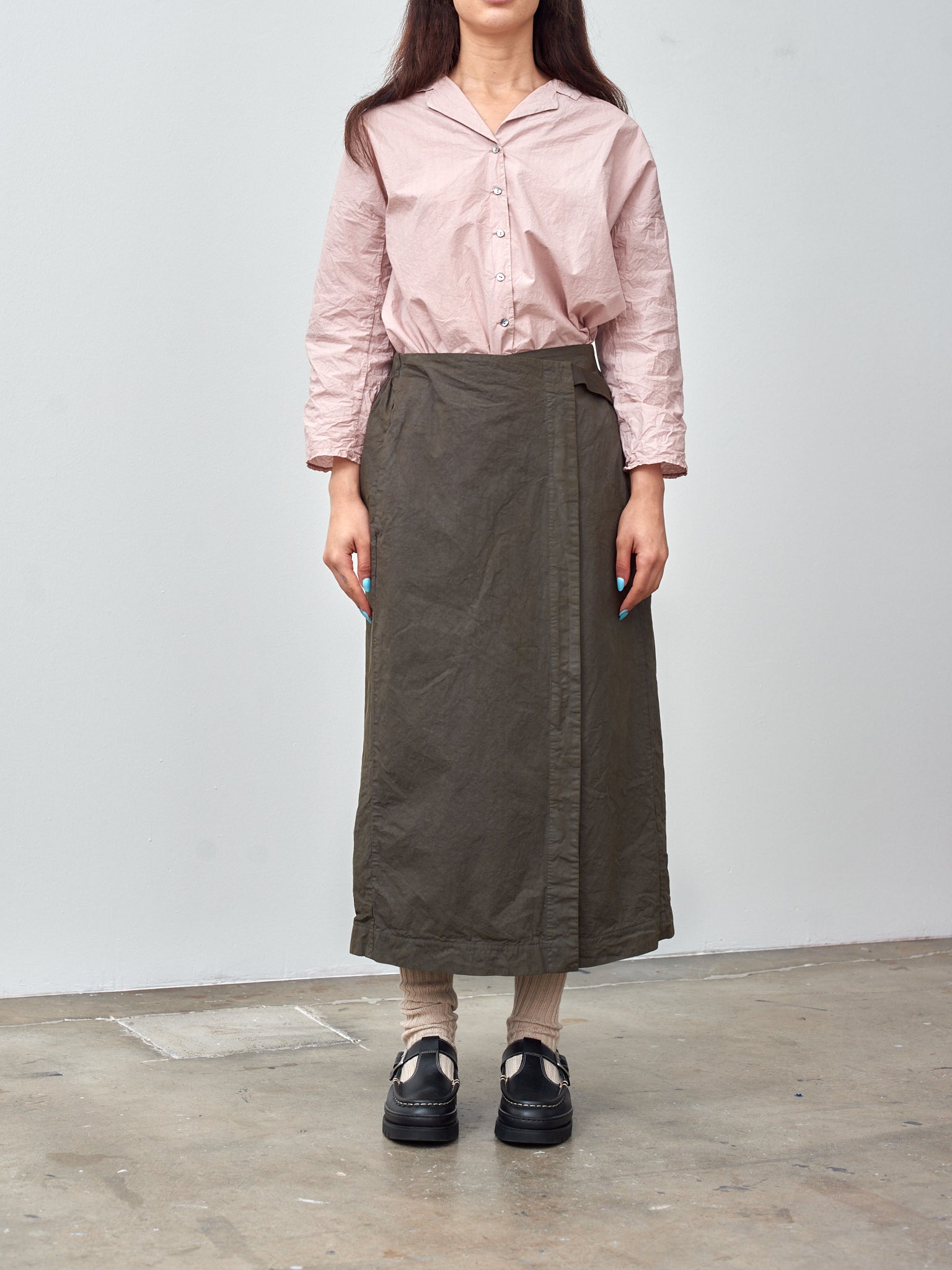 Namu Shop - Album di Famiglia Wrap Skirt CC - Anthracite